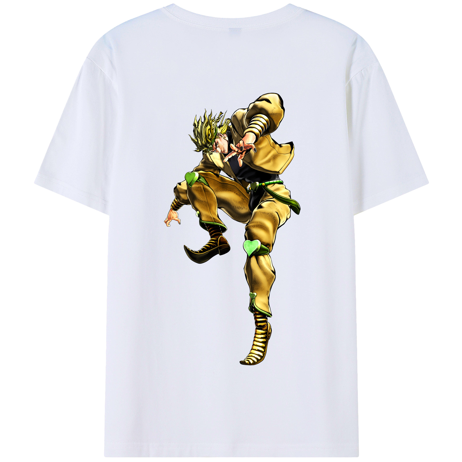 （画像用） ジョジョの奇妙な冒険 ディオ?ブランドー JoJo's Bizarre Adventure Dio Brando 綿100％半袖Tシャツ（背面プリント）
