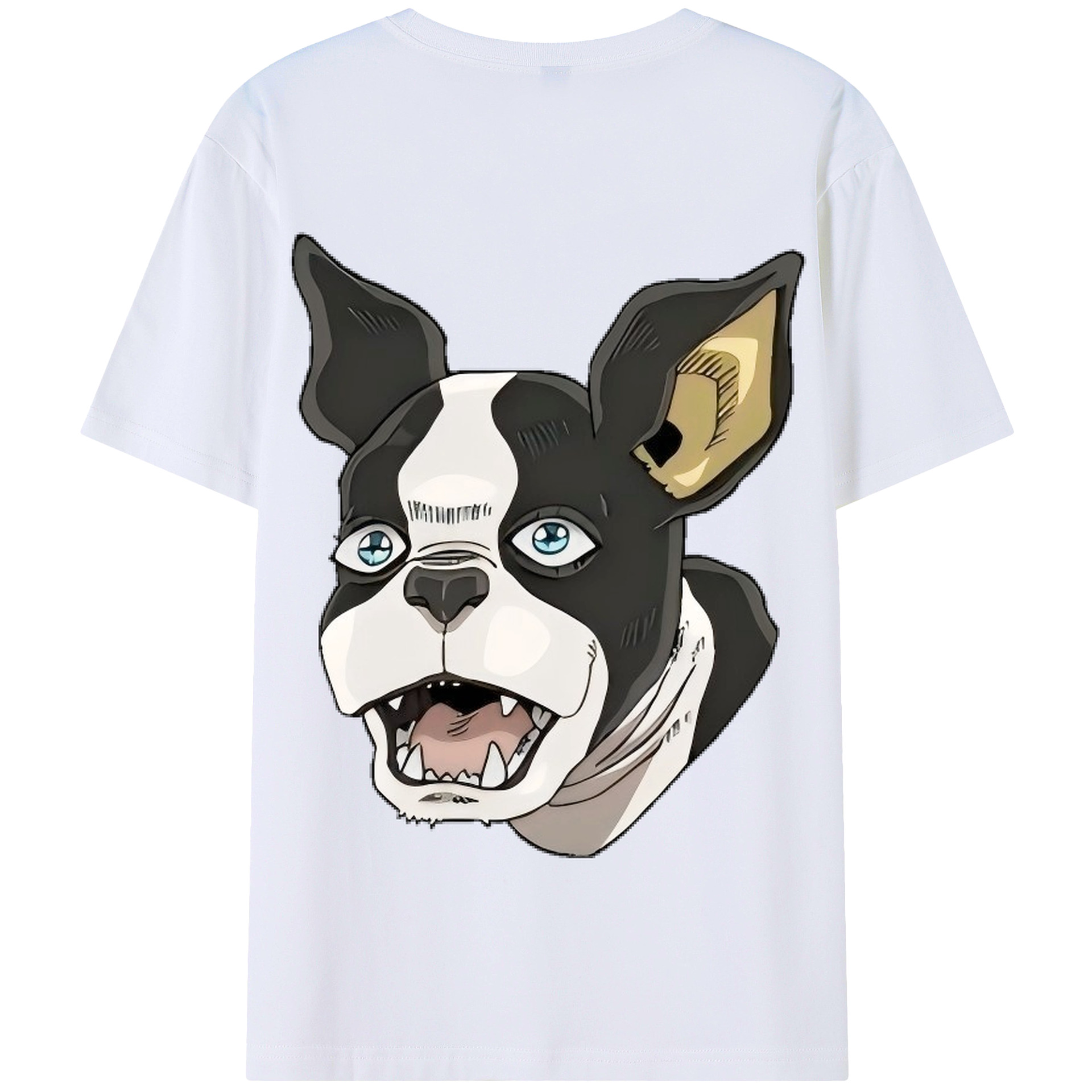 （画像用） ジョジョの奇妙な冒険 イギー JoJo's Bizarre Adventure Iggy 綿100％半袖Tシャツ（背面プリント）