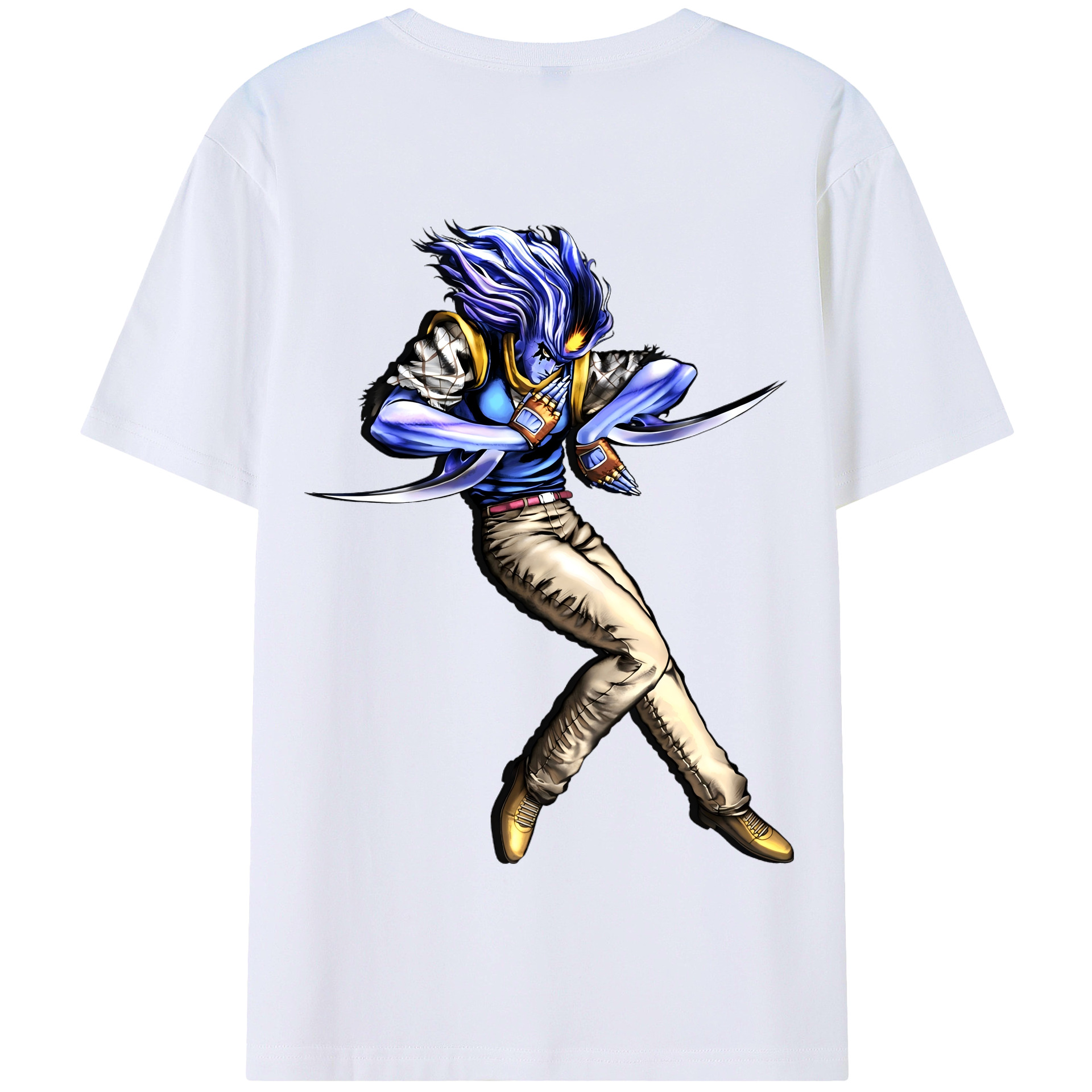（画像用） ジョジョの奇妙な冒険 JoJo's Bizarre Adventure 綿100％半袖Tシャツ（背面プリント）