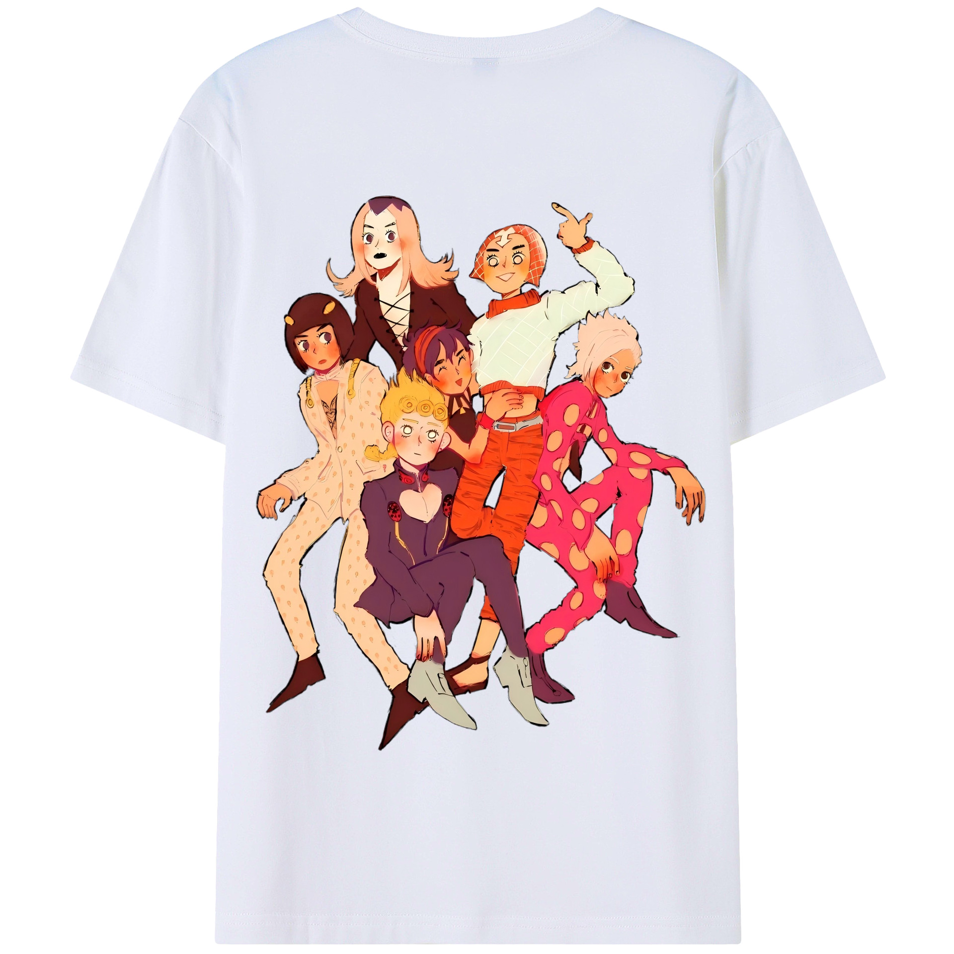（画像用） ジョジョの奇妙な冒険 JoJo's Bizarre Adventure 綿100％半袖Tシャツ（背面プリント）