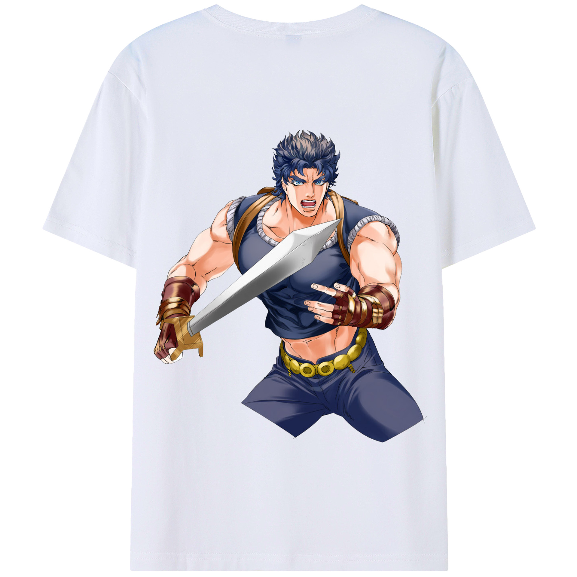 （画像用） ジョジョの奇妙な冒険 /ジョナサン?ジョースター JoJo's Bizarre Adventure Jonathan Joestar 綿100％半袖Tシャツ（背面プリント）