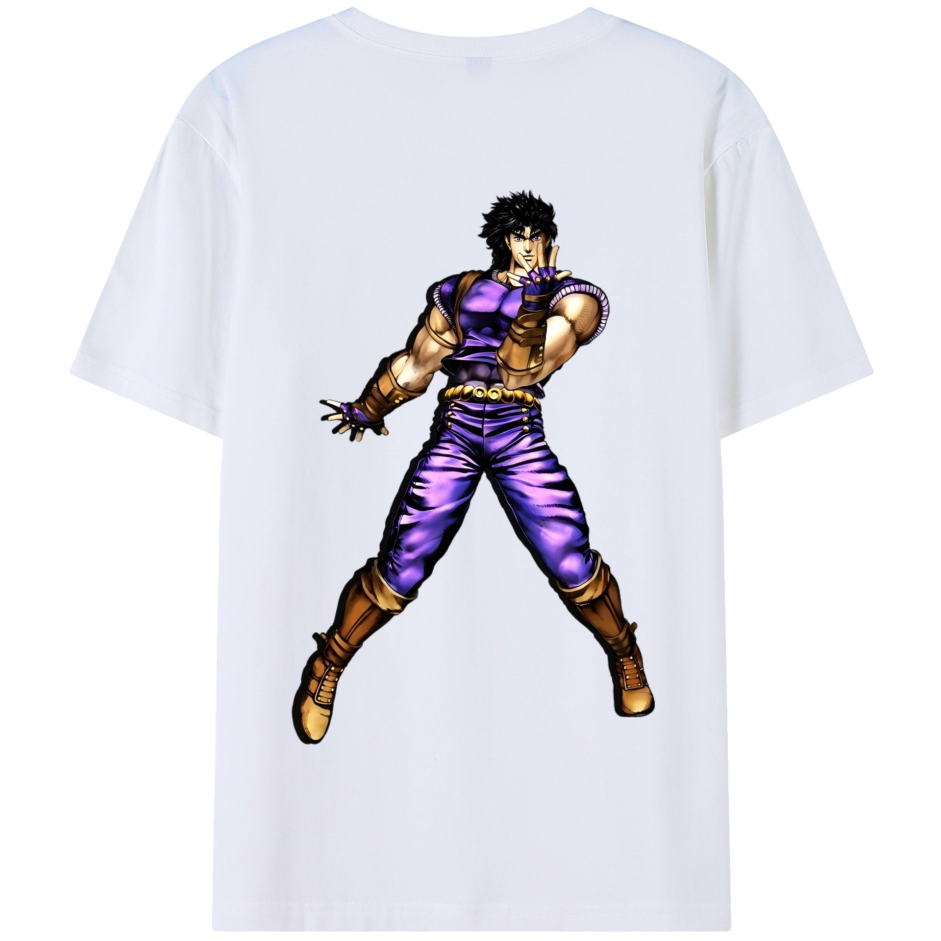 （画像用） ジョジョの奇妙な冒険 /ジョナサン?ジョースター JoJo's Bizarre Adventure Jonathan Joestar 綿100％半袖Tシャツ（背面プリント）