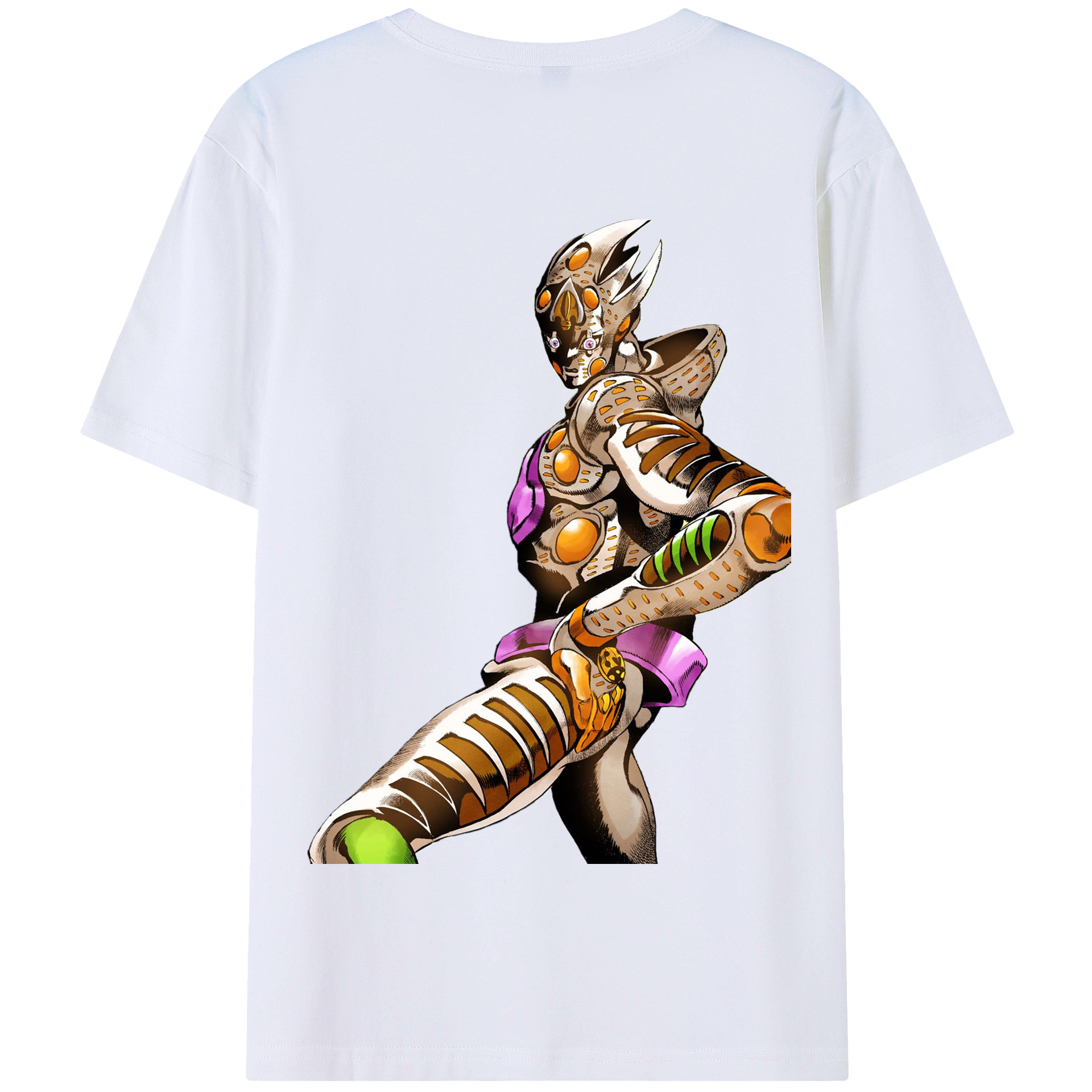 （画像用） ジョジョの奇妙な冒険 ジョルノ?ジョバァーナ JoJo's Bizarre Adventure Giorno Giovanna 綿100％半袖Tシャツ（背面プリント）