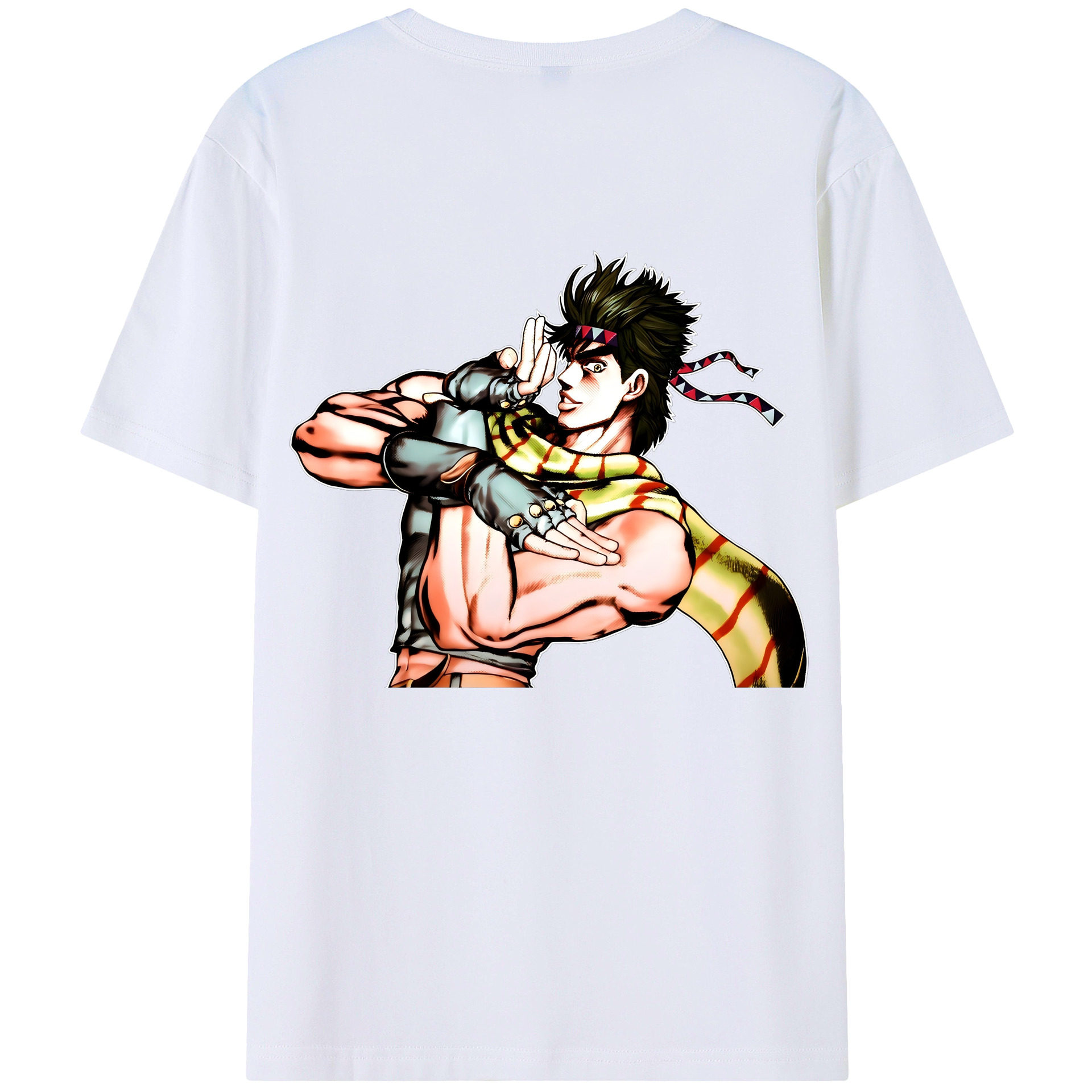 （画像用） ジョジョの奇妙な冒険 ジョセフ?ジョースター JoJo's Bizarre Adventure Joseph Joestar 綿100％半袖Tシャツ（背面プリント）