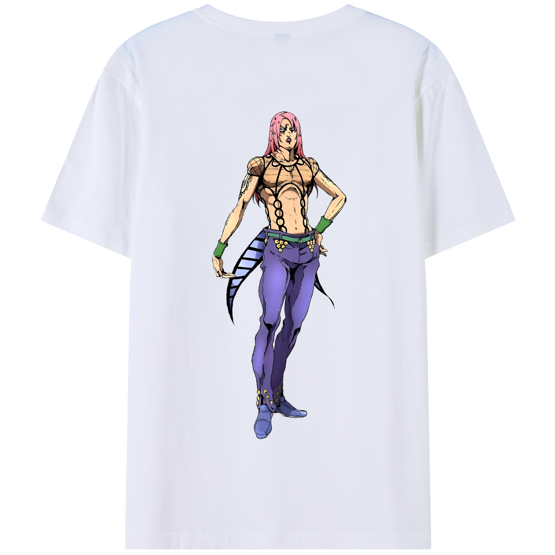 （画像用） ジョジョの奇妙な冒険 ビネガー?ドッピオ JoJo's Bizarre Adventure Vinegar Doppio 綿100％半袖Tシャツ（背面プリント）