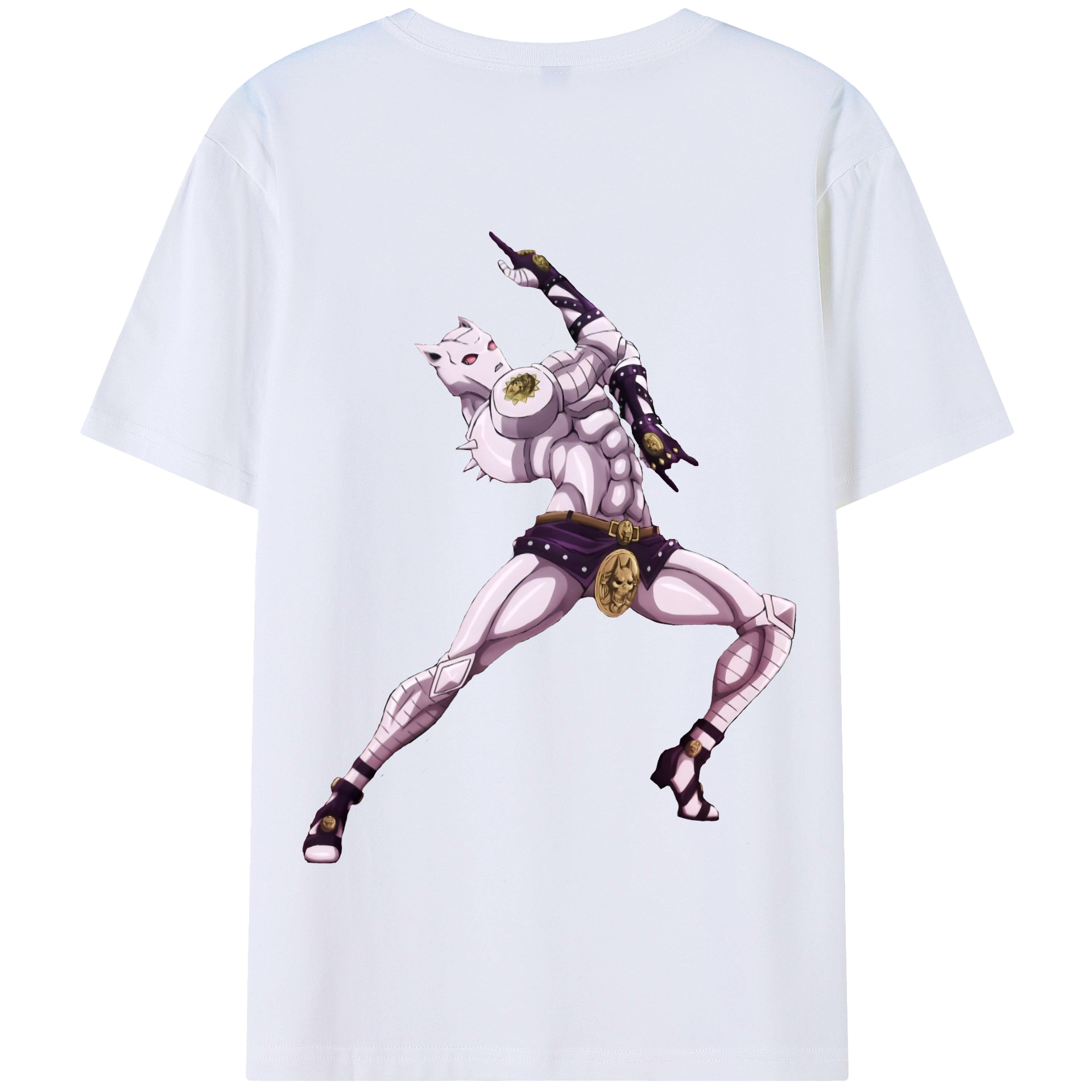 （画像用） ジョジョの奇妙な冒険 きら よしかげ JoJo's Bizarre Adventure Kira Yoshikage 綿100％半袖Tシャツ（背面プリント）