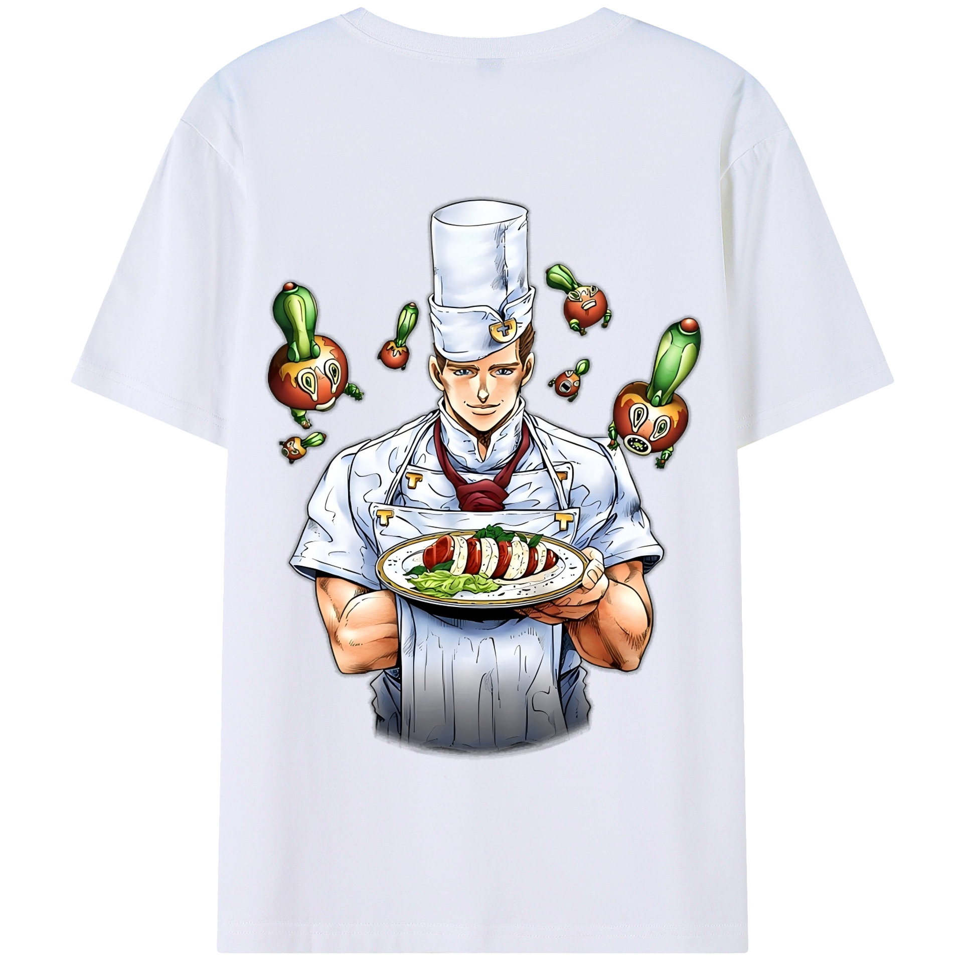 （画像用） ジョジョの奇妙な冒険 Tonio Trussardi JoJo's Bizarre Adventure トニオ?トラッサルディ 綿100％半袖Tシャツ（背面プリント）