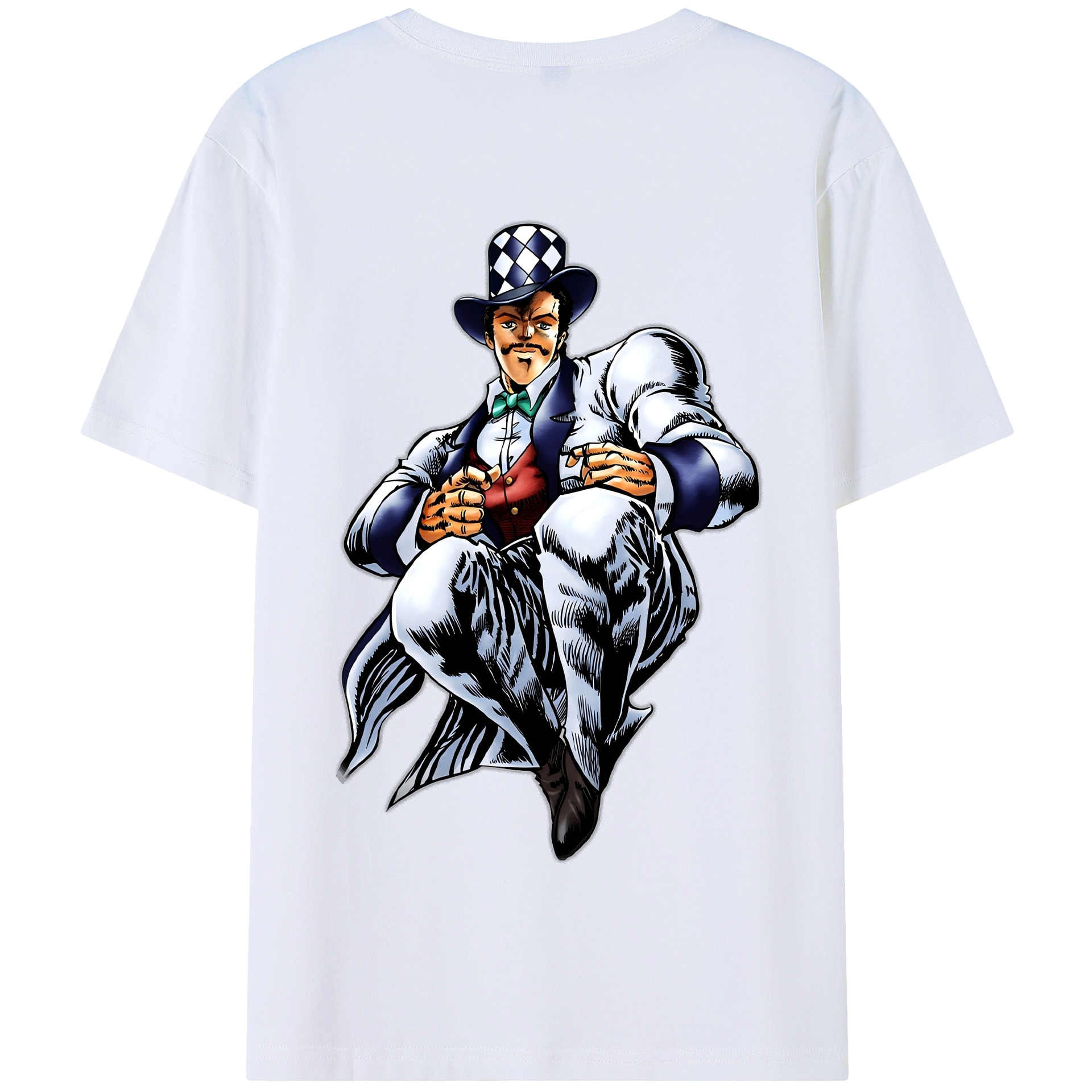 （画像用） ジョジョの奇妙な冒険 ウィル?アントニオ?ツェペリ JoJo's Bizarre Adventure Will Anthonio Zeppeli 綿100％半袖Tシャツ（背面プリント）
