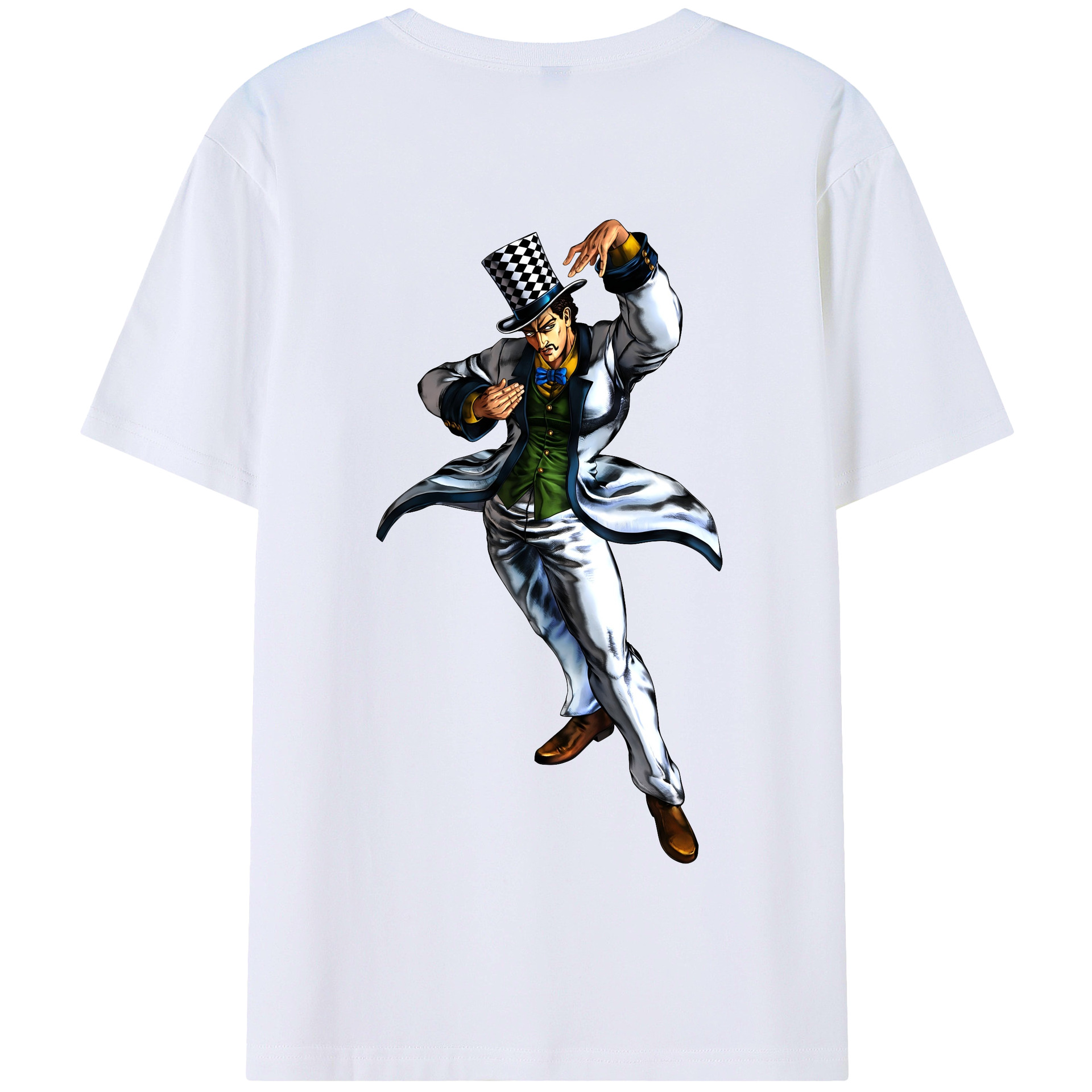 （画像用） ジョジョの奇妙な冒険 ウィル?アントニオ?ツェペリ JoJo's Bizarre Adventure Will Anthonio Zeppeli 綿100％半袖Tシャツ（背面プリント）