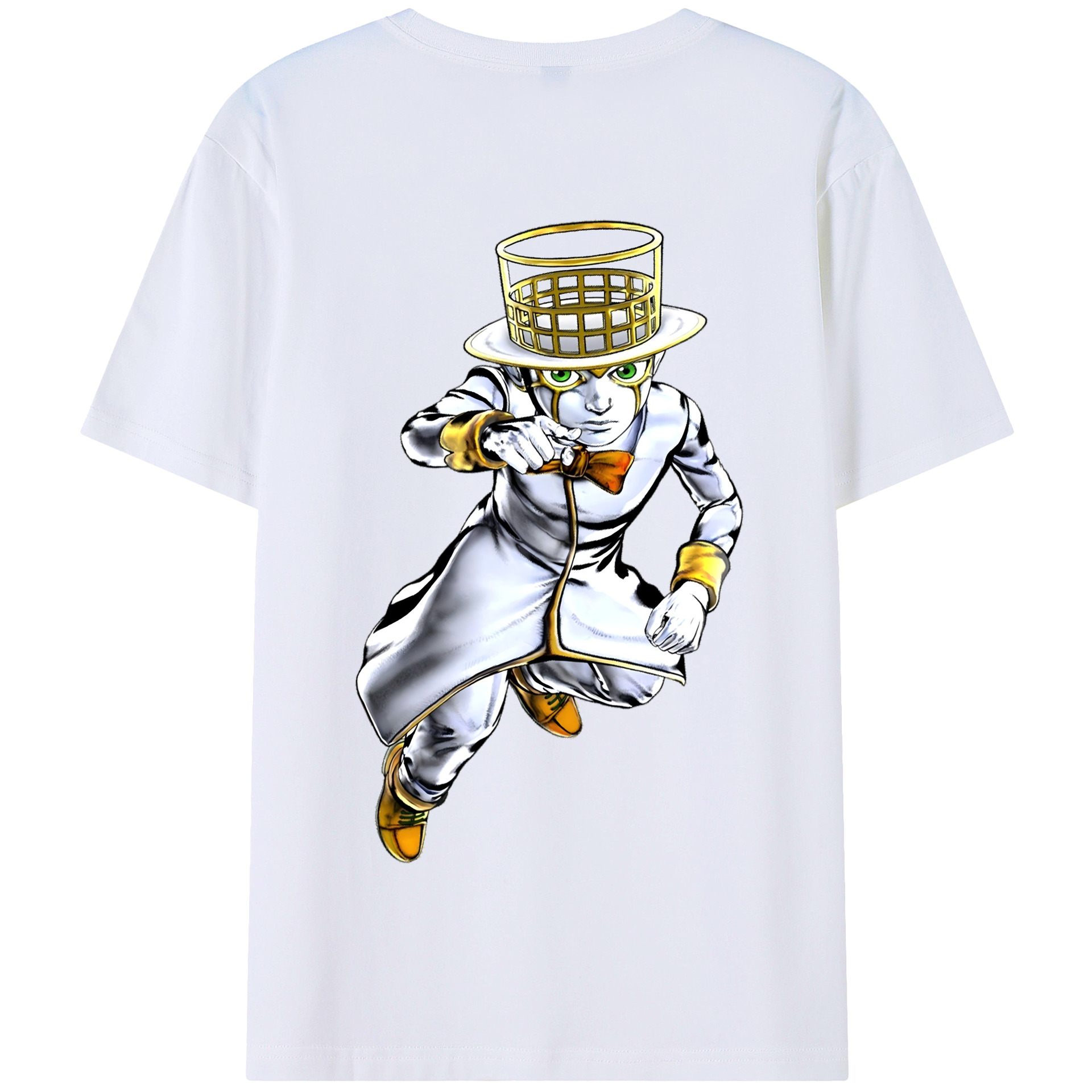 （画像用） ジョジョの奇妙な冒険 岸辺 露伴（きしべ ろはん） JoJo's Bizarre Adventure Rohan Kishibe 綿100％半袖Tシャツ（背面プリント）