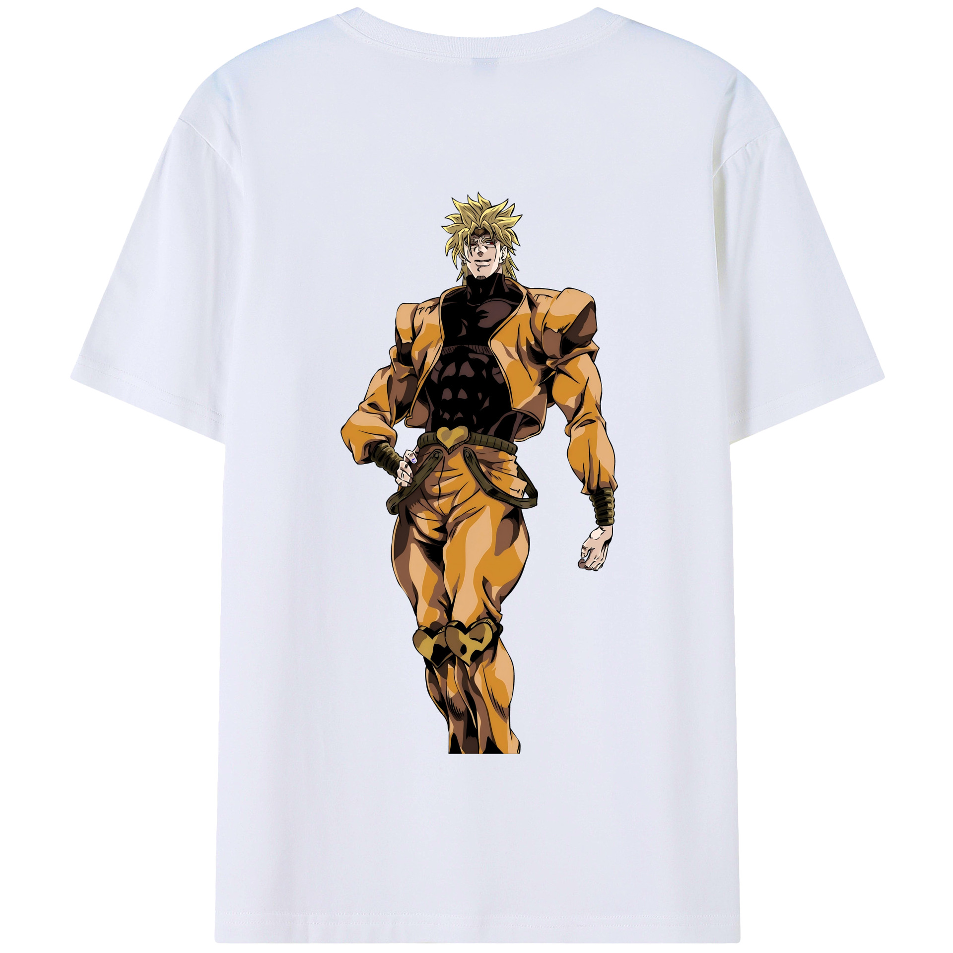 （画像用） ジョジョの奇妙な冒険 ディオ?ブランドー JoJo's Bizarre Adventure Dio Brando 綿100％半袖Tシャツ（背面プリント）