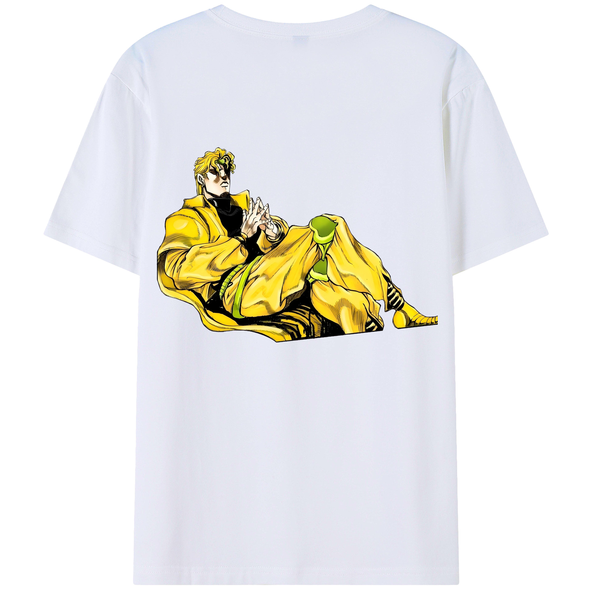 （画像用） ジョジョの奇妙な冒険 ディオ?ブランドー JoJo's Bizarre Adventure Dio Brando 綿100％半袖Tシャツ（背面プリント）