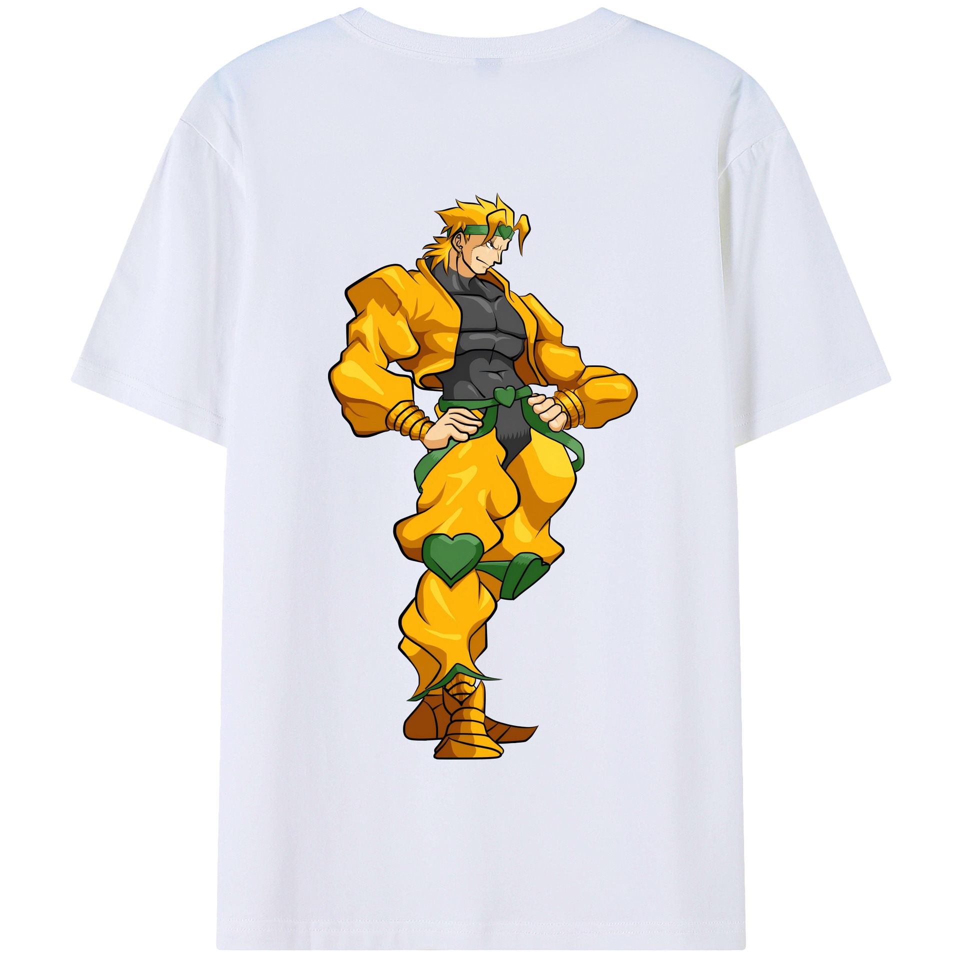 （画像用） ジョジョの奇妙な冒険 ディオ?ブランドー JoJo's Bizarre Adventure Dio Brando 綿100％半袖Tシャツ（背面プリント）