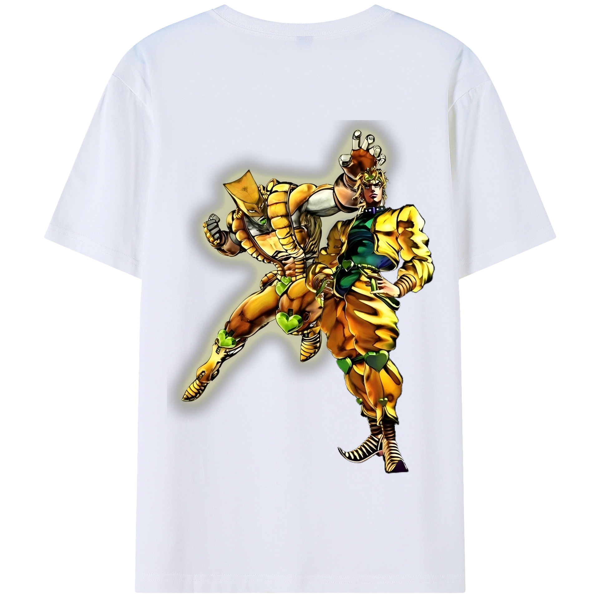 （画像用） ジョジョの奇妙な冒険 ディオ?ブランドー JoJo's Bizarre Adventure Dio Brando 綿100％半袖Tシャツ（背面プリント）