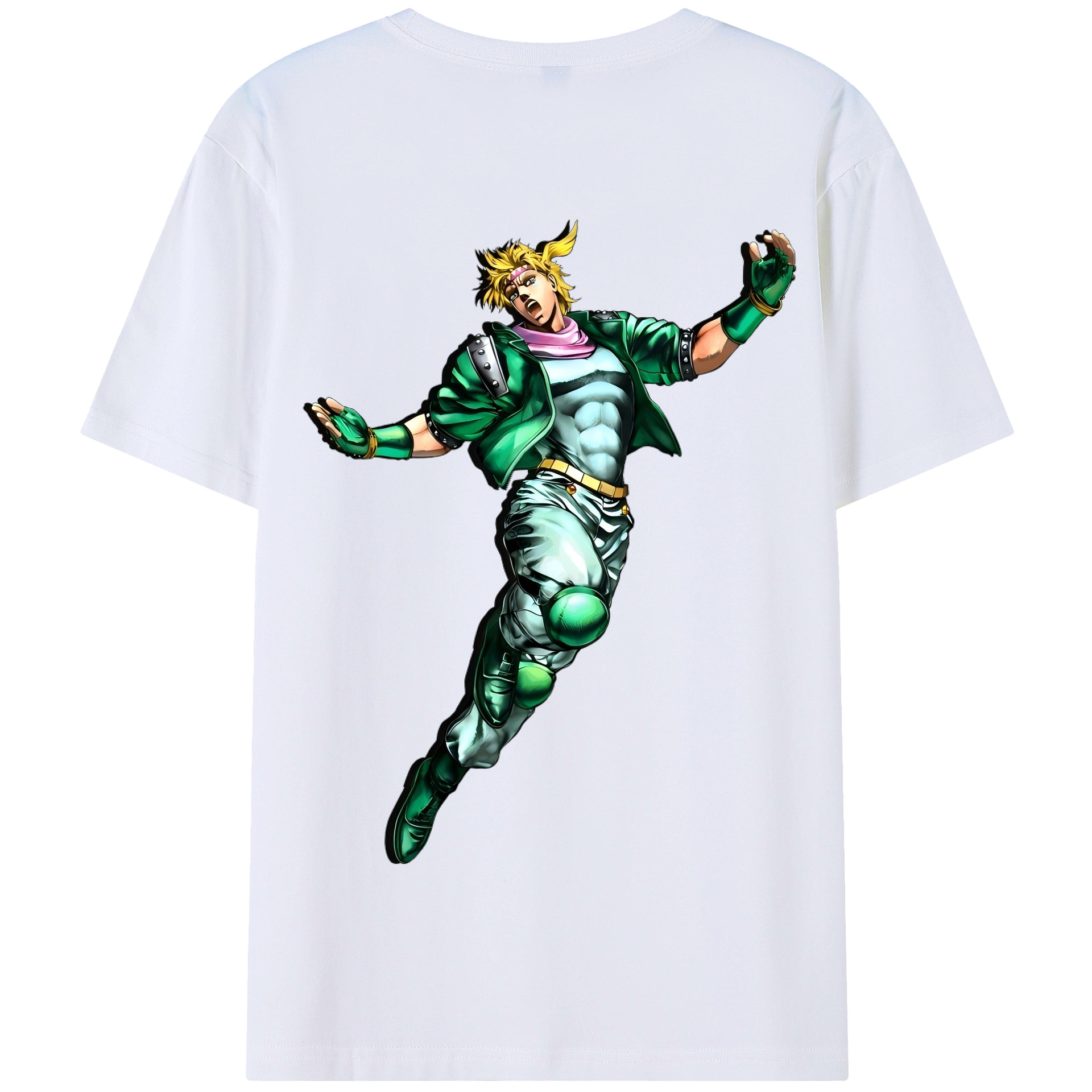 （画像用） ジョジョの奇妙な冒険 ディオ?ブランドー JoJo's Bizarre Adventure Dio Brando 綿100％半袖Tシャツ（背面プリント）