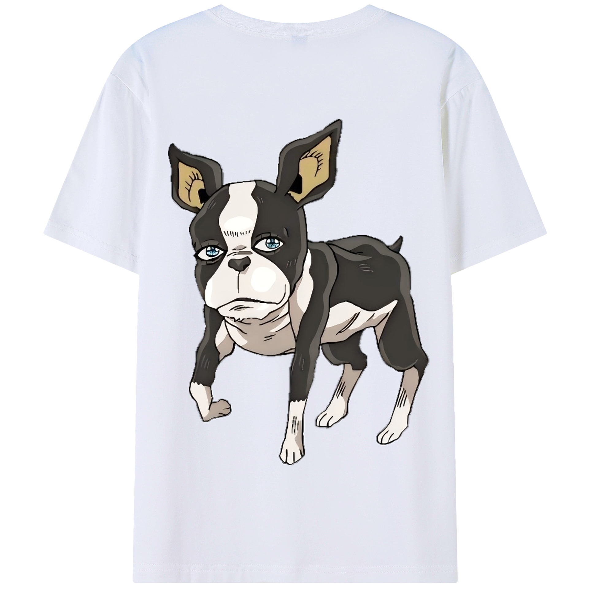 （画像用） ジョジョの奇妙な冒険 イギー JoJo's Bizarre Adventure Iggy 綿100％半袖Tシャツ（背面プリント）