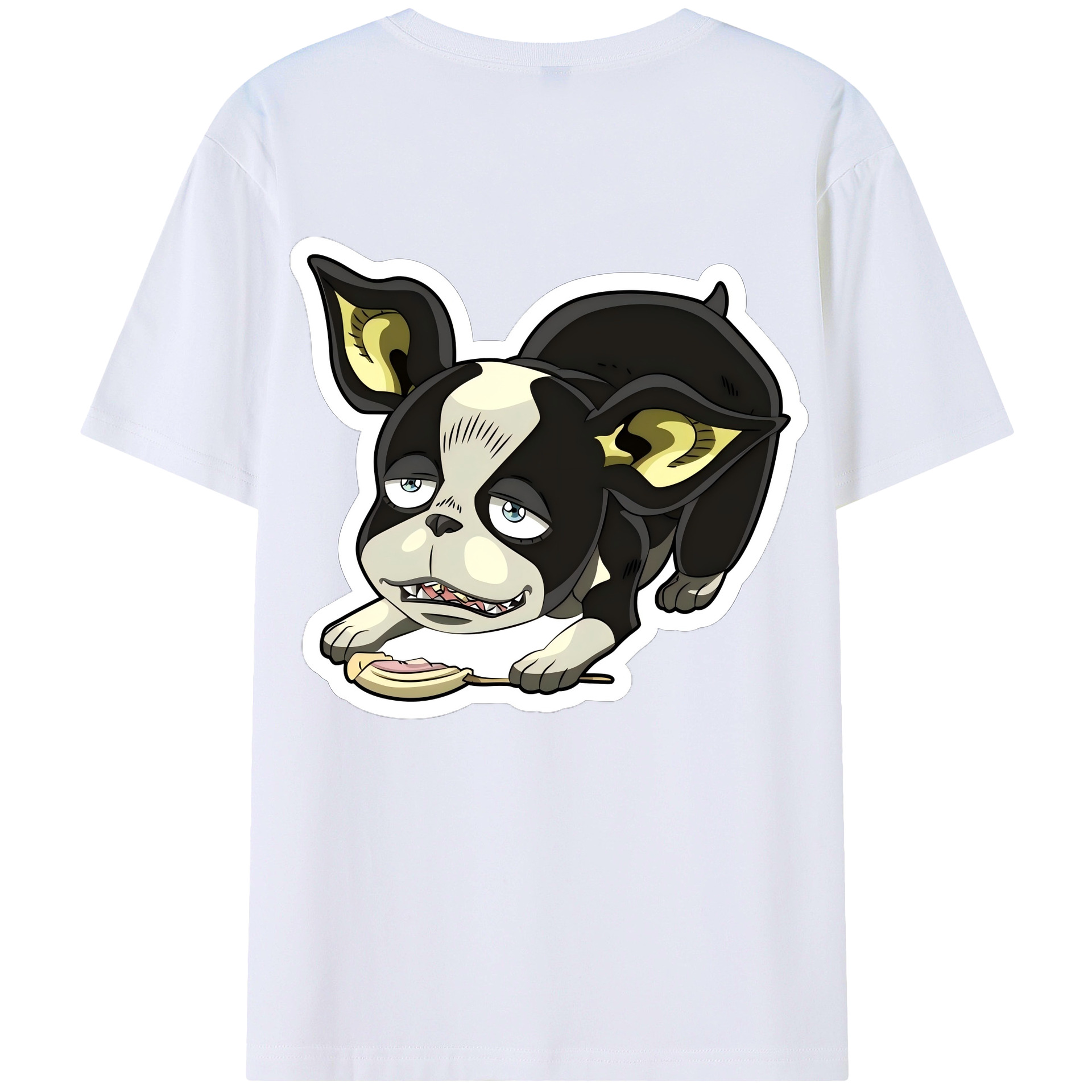 （画像用） ジョジョの奇妙な冒険 イギー JoJo's Bizarre Adventure Iggy 綿100％半袖Tシャツ（背面プリント）