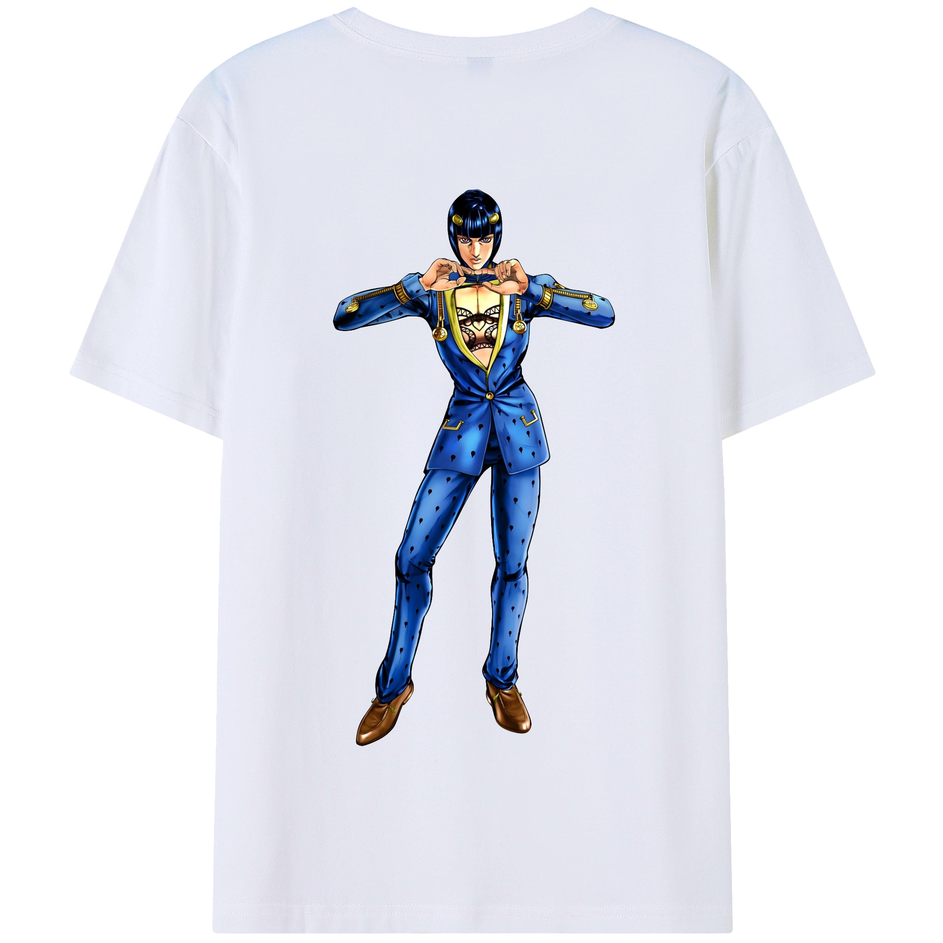 （画像用） ジョジョの奇妙な冒険 ブローノ?ブチャラティ JoJo's Bizarre Adventure Bruno Bucciarati 綿100％半袖Tシャツ（背面プリント）