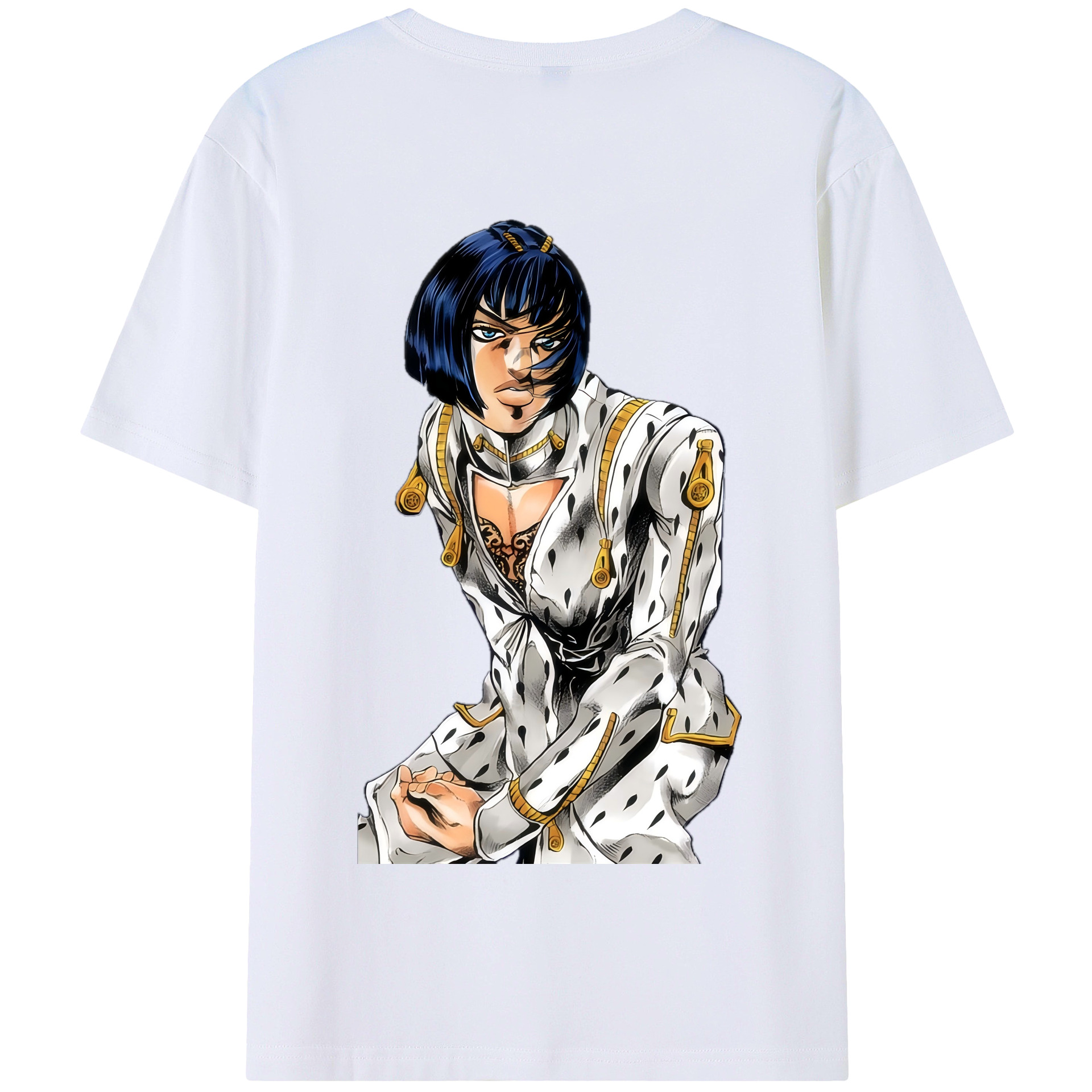 （画像用） ジョジョの奇妙な冒険 ブローノ?ブチャラティ JoJo's Bizarre Adventure Bruno Bucciarati 綿100％半袖Tシャツ（背面プリント）