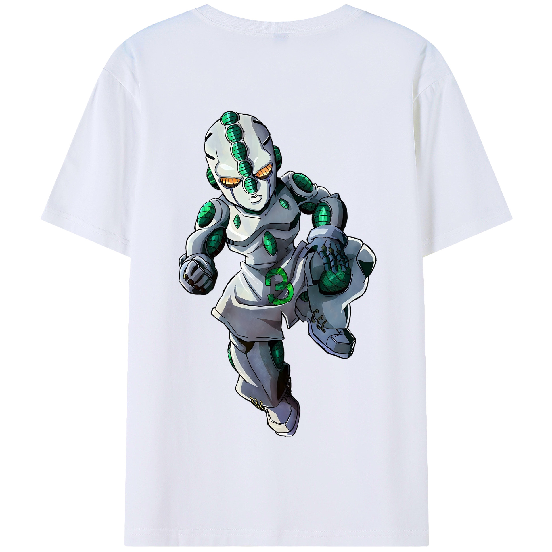 （画像用） ジョジョの奇妙な冒険 広瀨康一 JoJo's Bizarre Adventure Hirose Koichi 綿100％半袖Tシャツ（背面プリント）