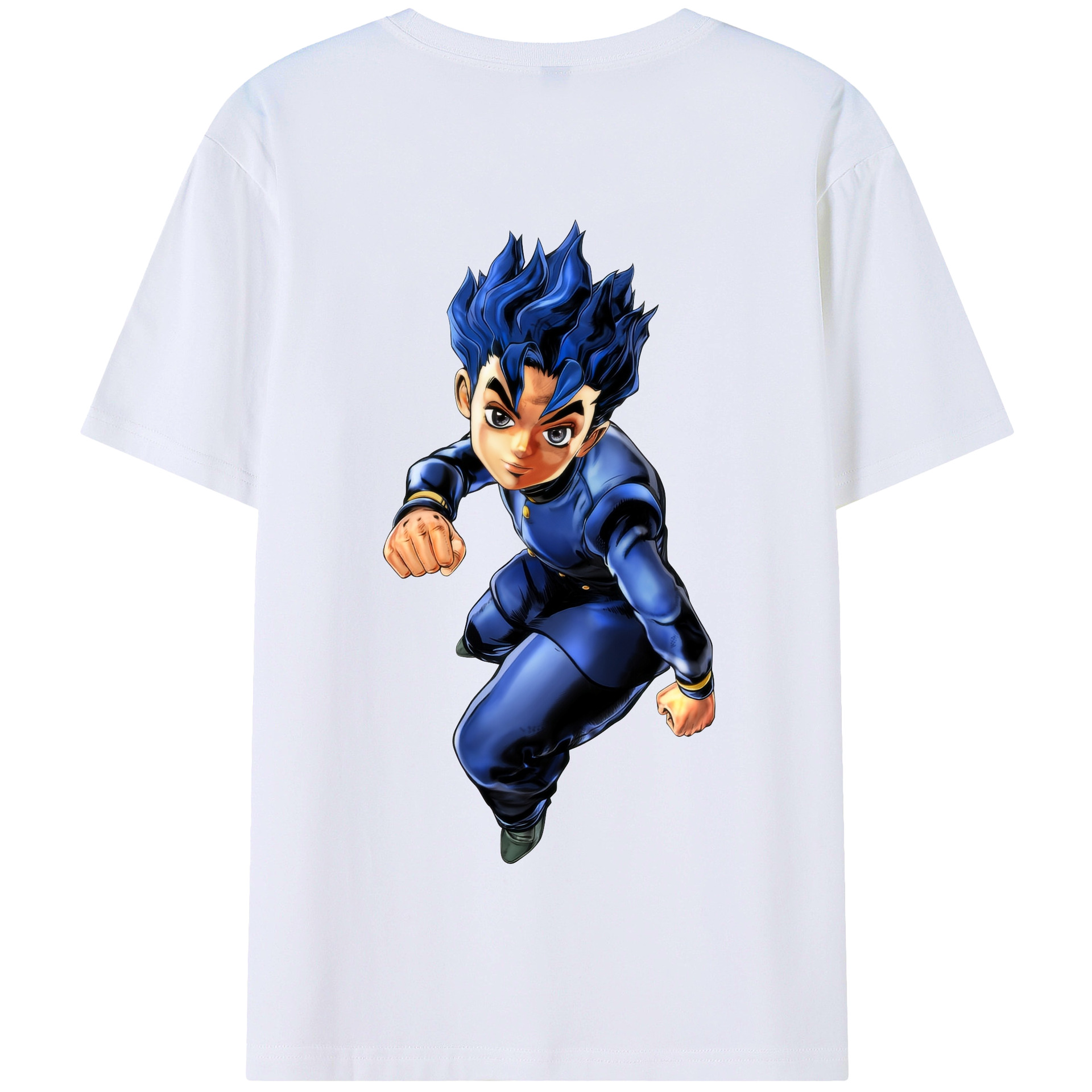 （画像用） ジョジョの奇妙な冒険 広瀨康一 JoJo's Bizarre Adventure Hirose Koichi 綿100％半袖Tシャツ（背面プリント）
