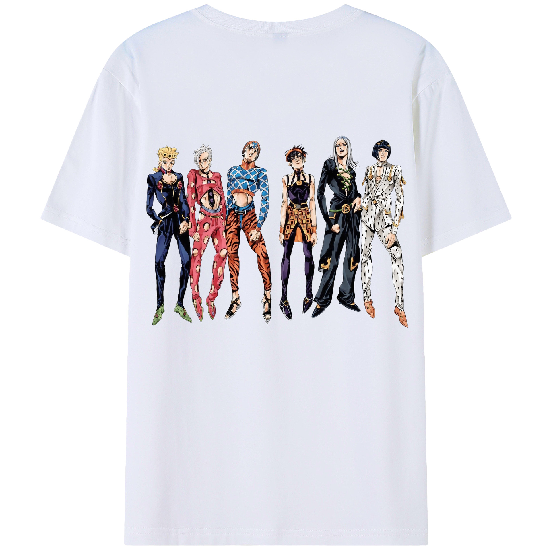 （画像用） ジョジョの奇妙な冒険 JoJo's Bizarre Adventure 綿100％半袖Tシャツ（背面プリント）