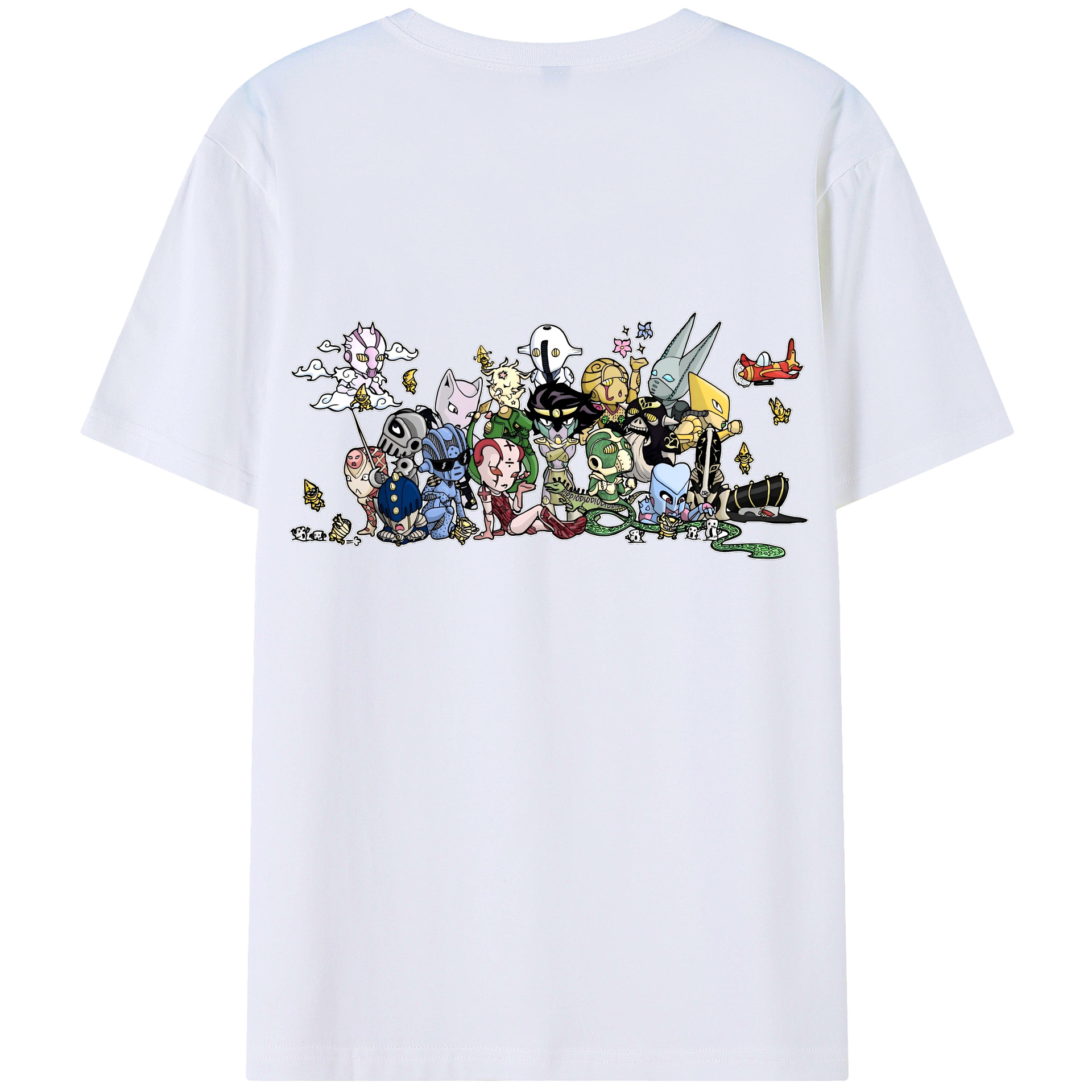 （画像用） ジョジョの奇妙な冒険 JoJo's Bizarre Adventure 綿100％半袖Tシャツ（背面プリント）