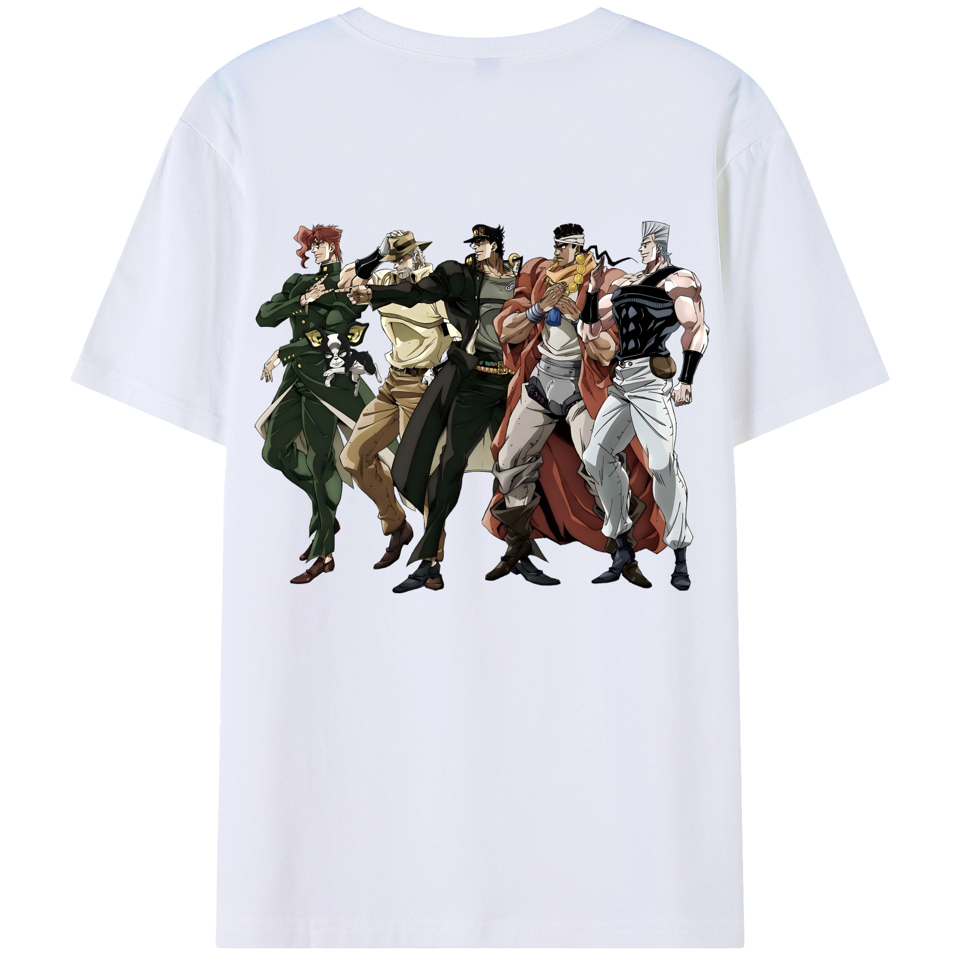 （画像用） ジョジョの奇妙な冒険 JoJo's Bizarre Adventure 綿100％半袖Tシャツ（背面プリント）