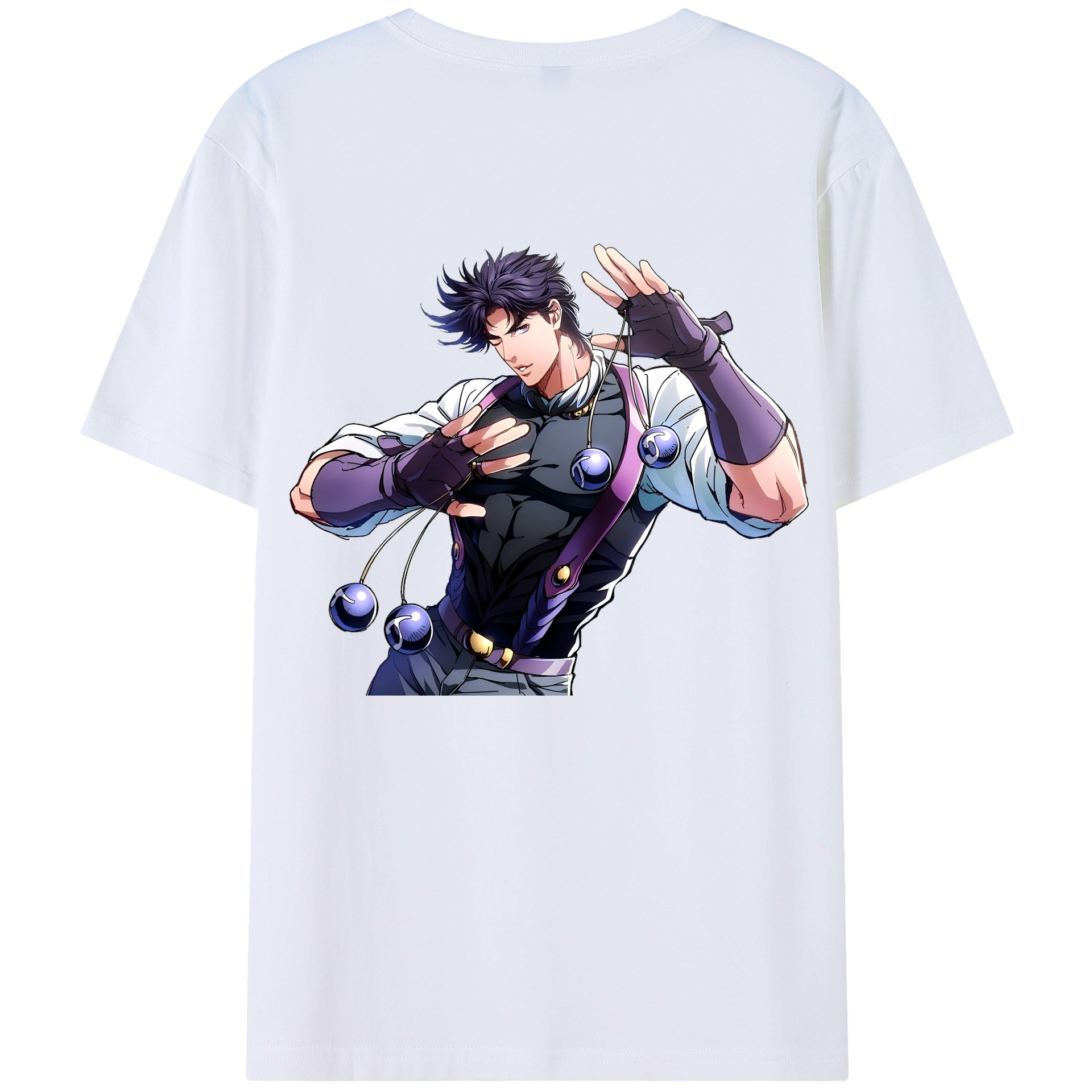 （画像用） ジョジョの奇妙な冒険 JoJo's Bizarre Adventure 綿100％半袖Tシャツ（背面プリント）