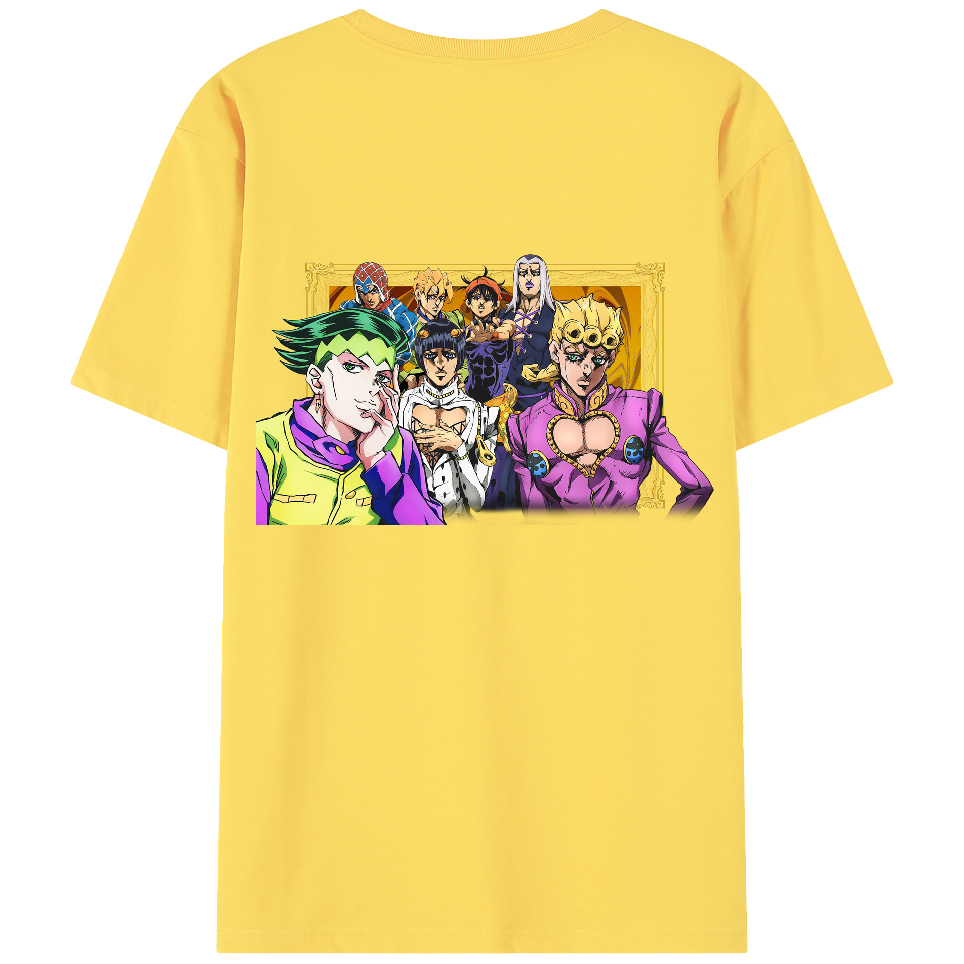 （画像用） ジョジョの奇妙な冒険 ジョルノ?ジョバァーナ JoJo's Bizarre Adventure Giorno Giovanna 綿100％半袖Tシャツ（背面プリント）