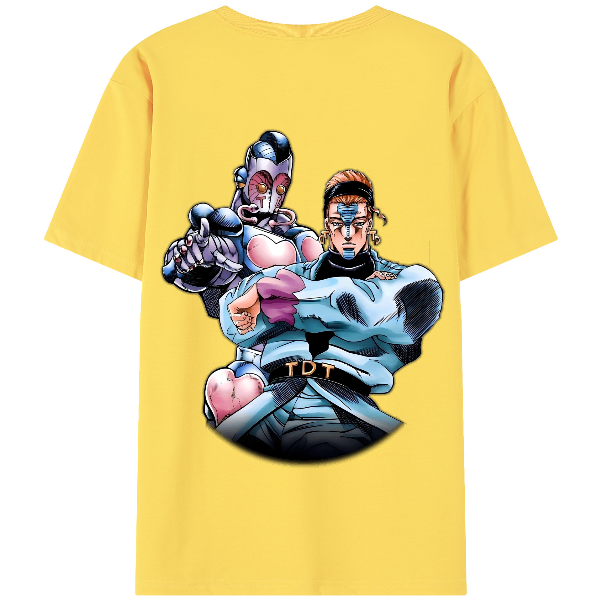 （画像用） ジョジョの奇妙な冒険 ひがしかた じょうすけ JoJo's Bizarre Adventure Higashikata Josuke 綿100％半袖Tシャツ（背面プリント）
