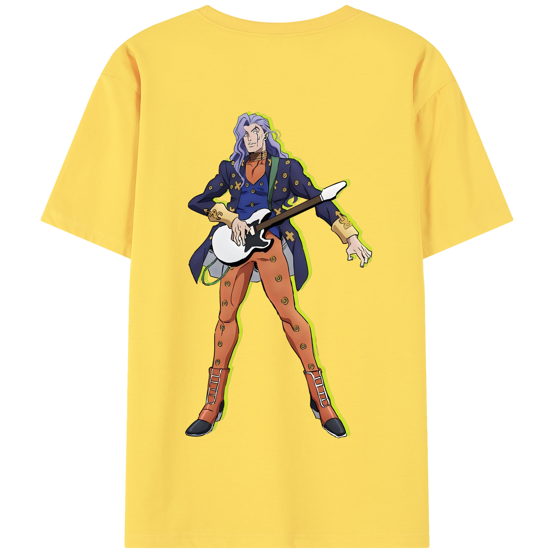（画像用） ジョジョの奇妙な冒険 おといし あきら JoJo's Bizarre Adventure Akira Otoishi 綿100％半袖Tシャツ（背面プリント）