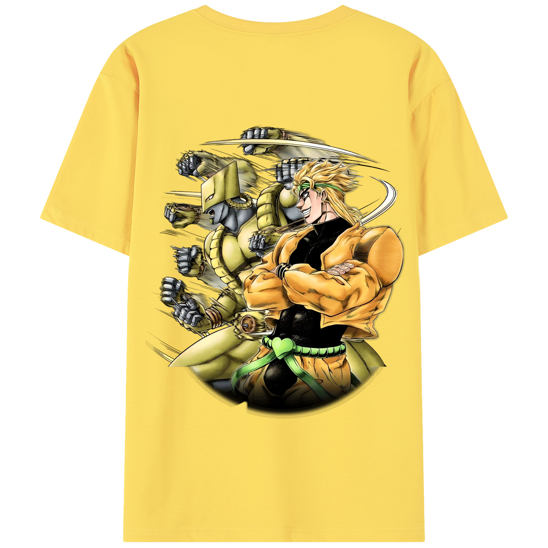 （画像用） ジョジョの奇妙な冒険 ディオ?ブランドー JoJo's Bizarre Adventure Dio Brando 綿100％半袖Tシャツ（背面プリント）