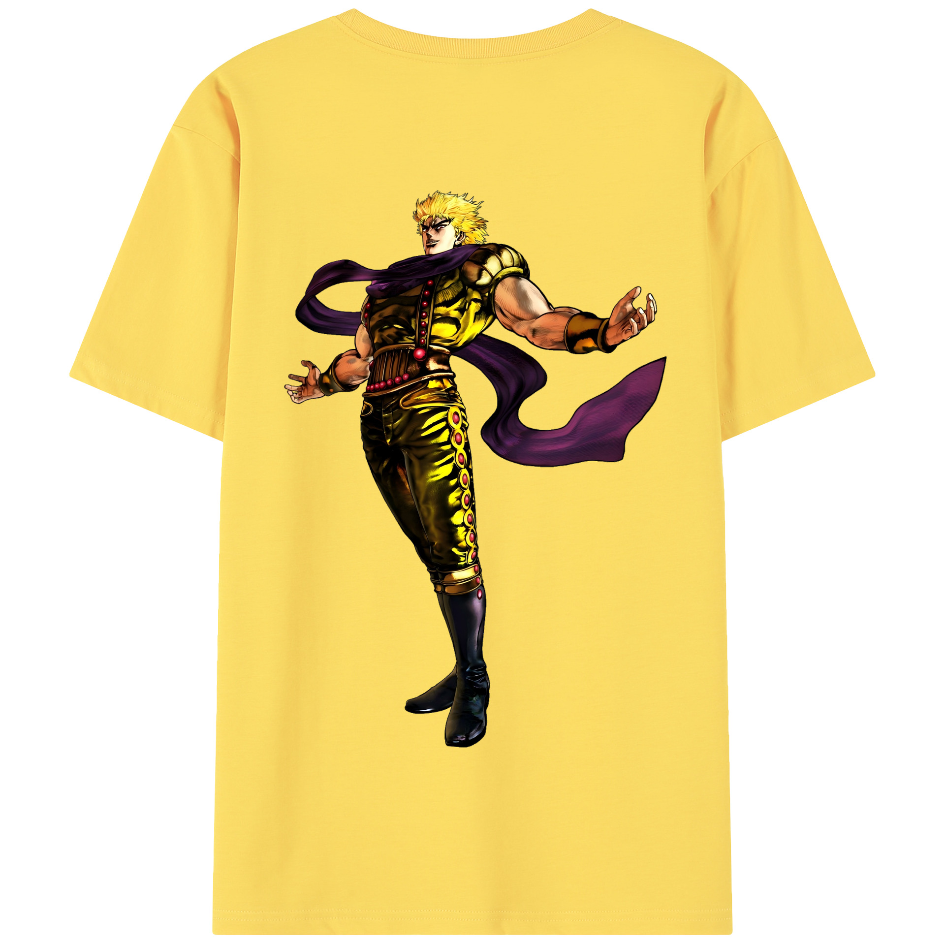 （画像用） ジョジョの奇妙な冒険 ディオ?ブランドー JoJo's Bizarre Adventure Dio Brando 綿100％半袖Tシャツ（背面プリント）