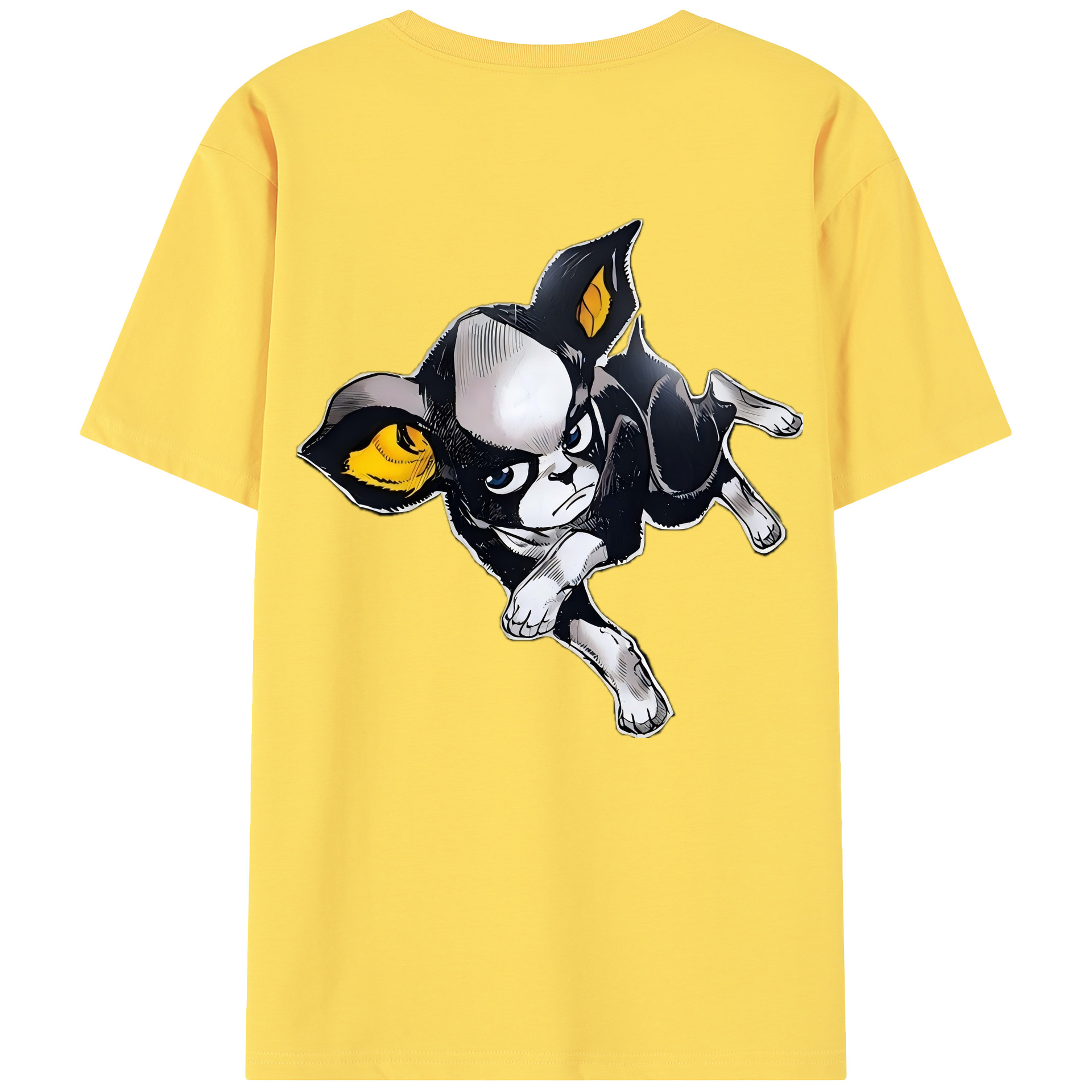 （画像用） ジョジョの奇妙な冒険 イギー JoJo's Bizarre Adventure Iggy 綿100％半袖Tシャツ（背面プリント）