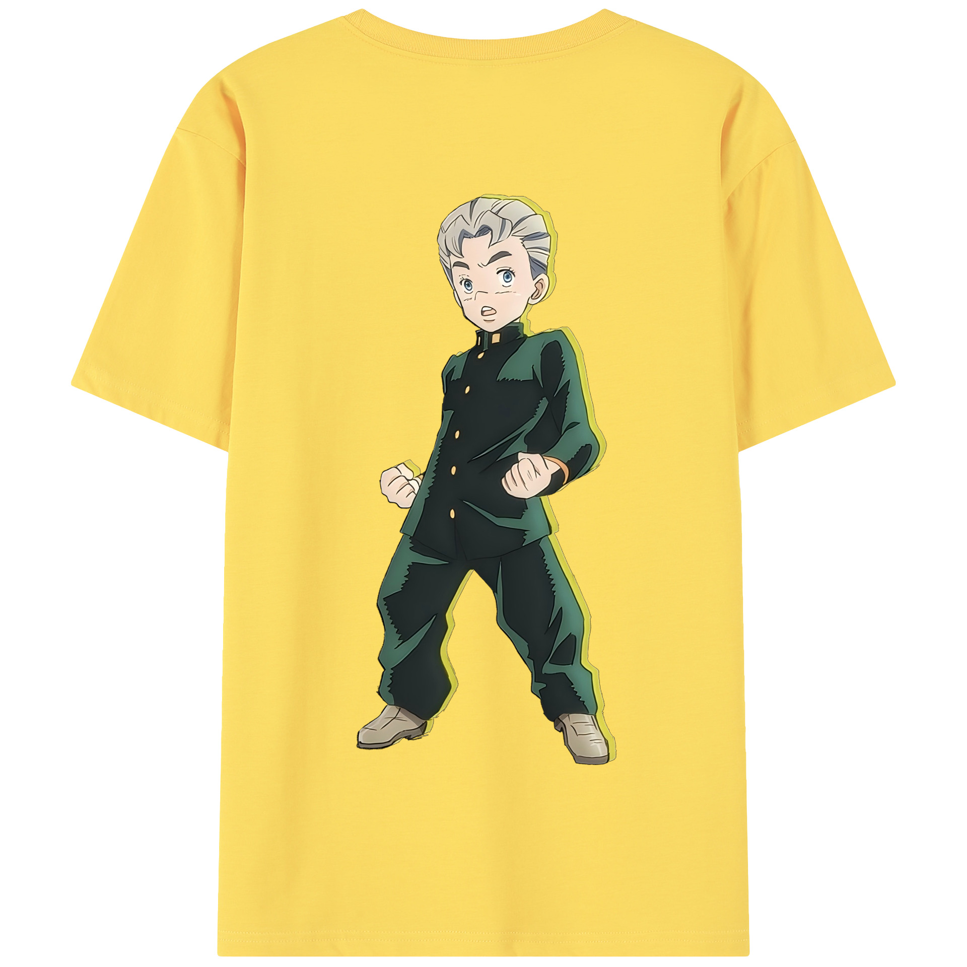（画像用） ジョジョの奇妙な冒険 広瀨康一 JoJo's Bizarre Adventure Hirose Koichi 綿100％半袖Tシャツ（背面プリント）