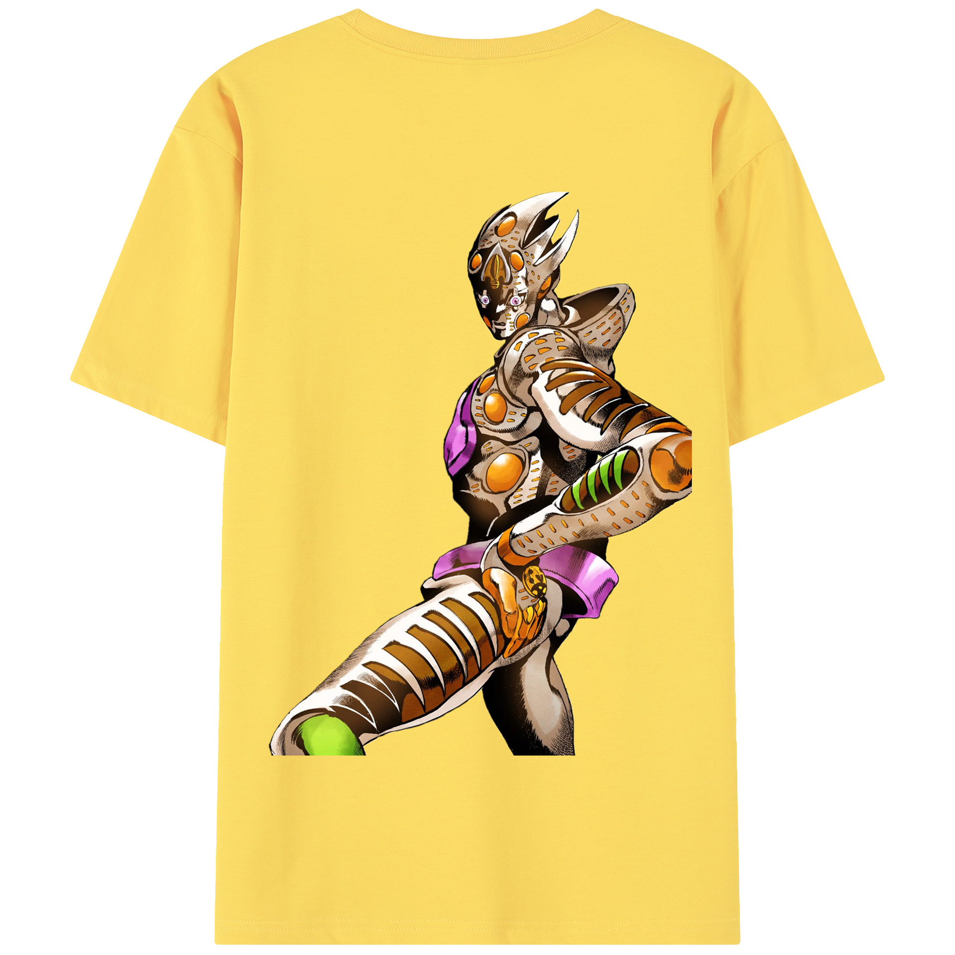 （画像用） ジョジョの奇妙な冒険 ジョルノ?ジョバァーナ JoJo's Bizarre Adventure Giorno Giovanna 綿100％半袖Tシャツ（背面プリント）
