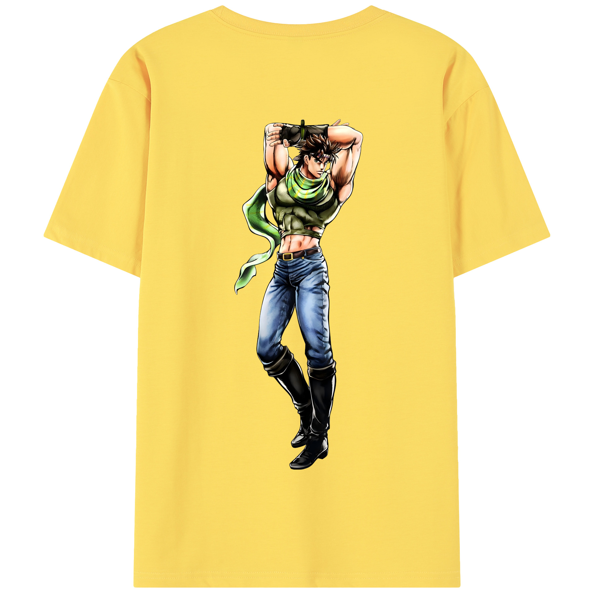 （画像用） ジョジョの奇妙な冒険 ジョセフ?ジョースター JoJo's Bizarre Adventure Joseph Joestar 綿100％半袖Tシャツ（背面プリント）