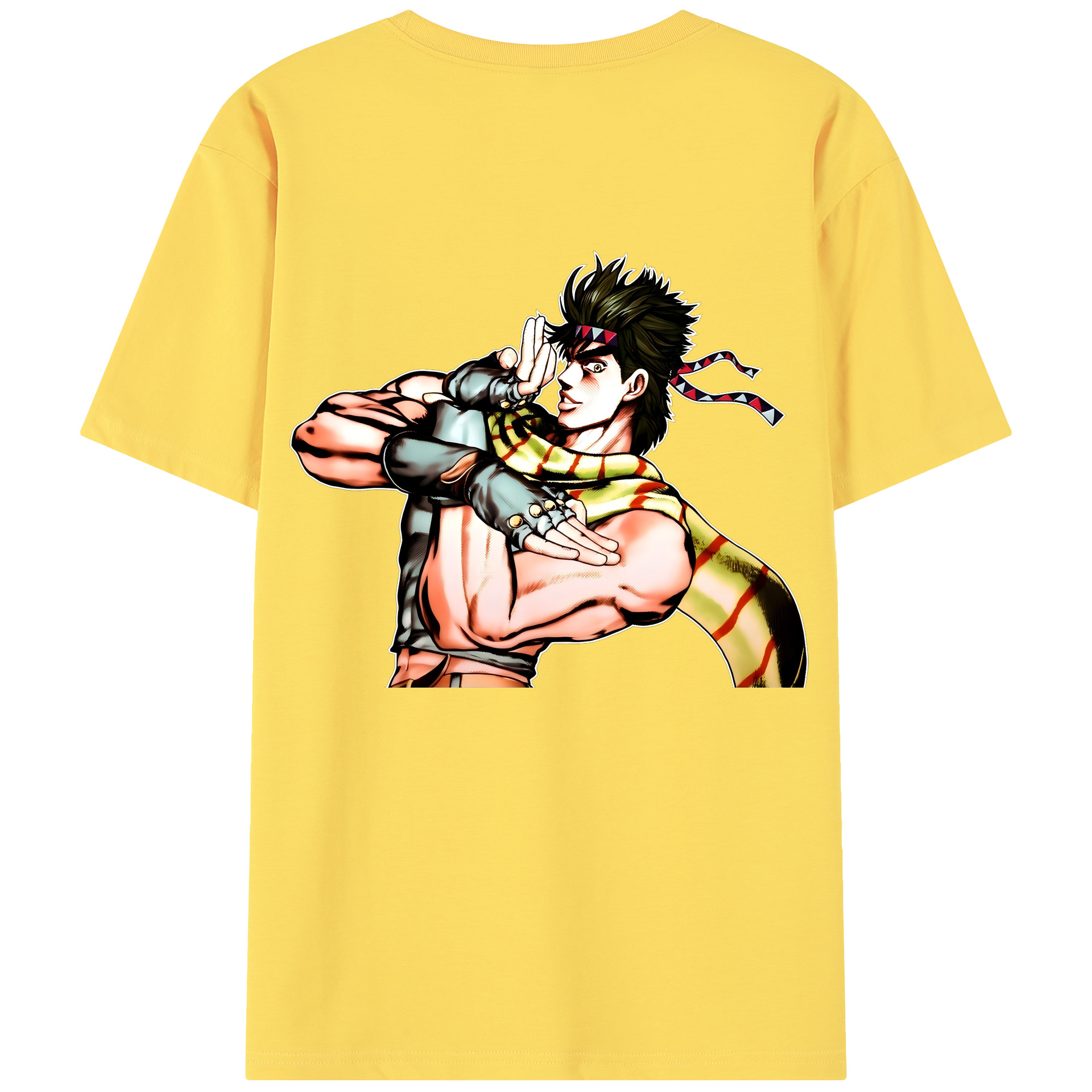 （画像用） ジョジョの奇妙な冒険 ジョセフ?ジョースター JoJo's Bizarre Adventure Joseph Joestar 綿100％半袖Tシャツ（背面プリント）