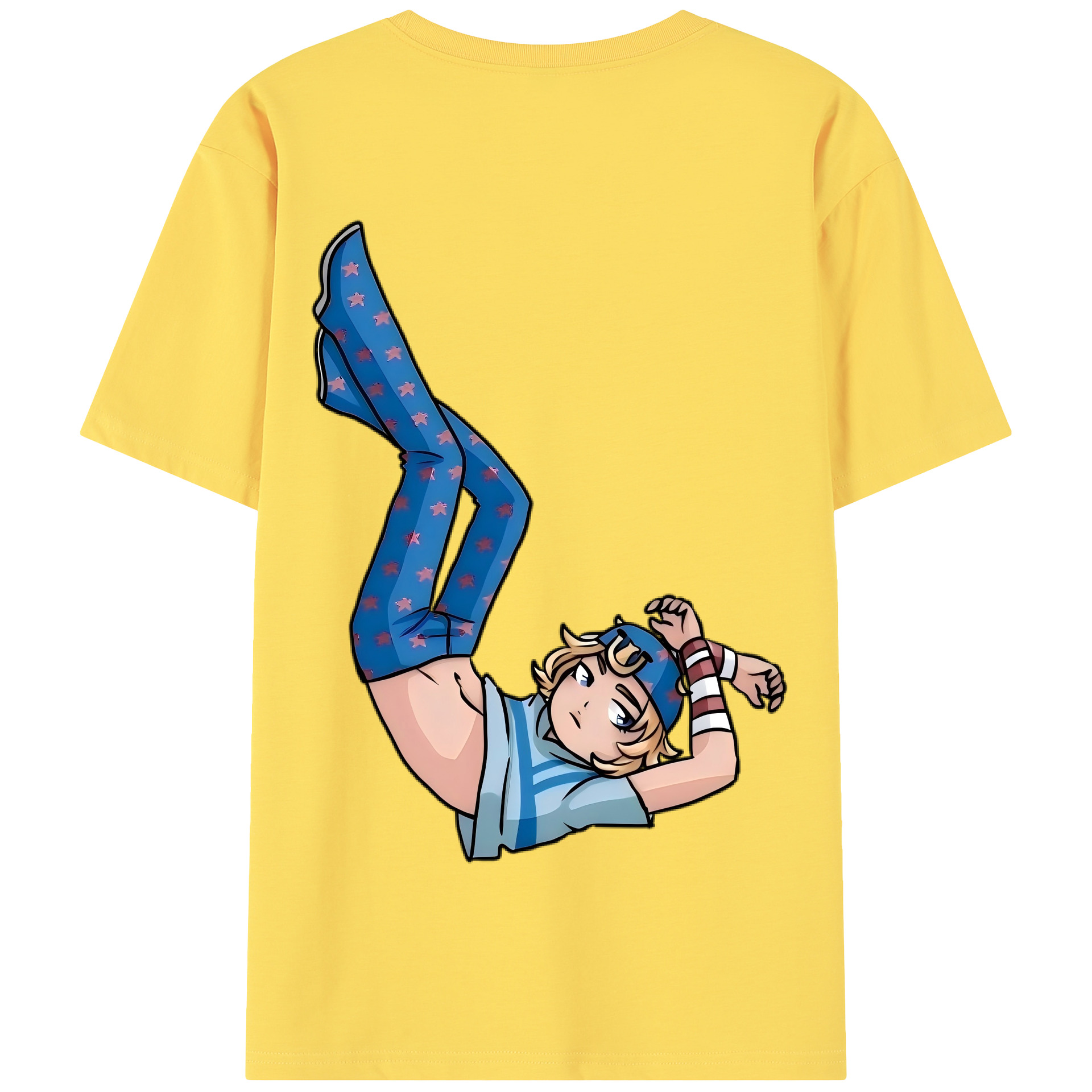 （画像用） ジョジョの奇妙な冒険 グイード?ミスタ JoJo's Bizarre Adventure Guido Mista 綿100％半袖Tシャツ（背面プリント）
