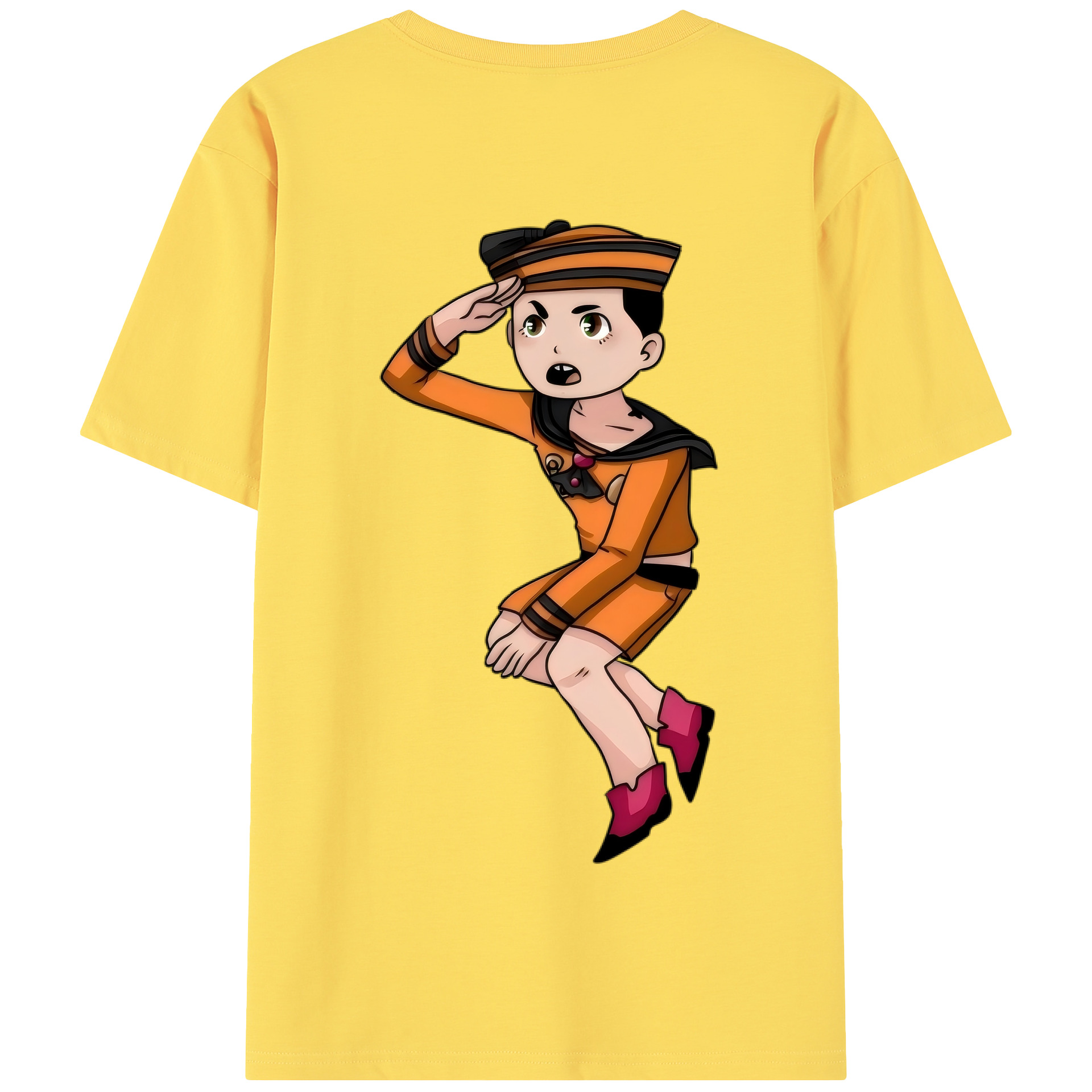 （画像用） ジョジョの奇妙な冒険 東方定助 JoJo's Bizarre Adventure Higashikata Josuke 綿100％半袖Tシャツ（背面プリント）