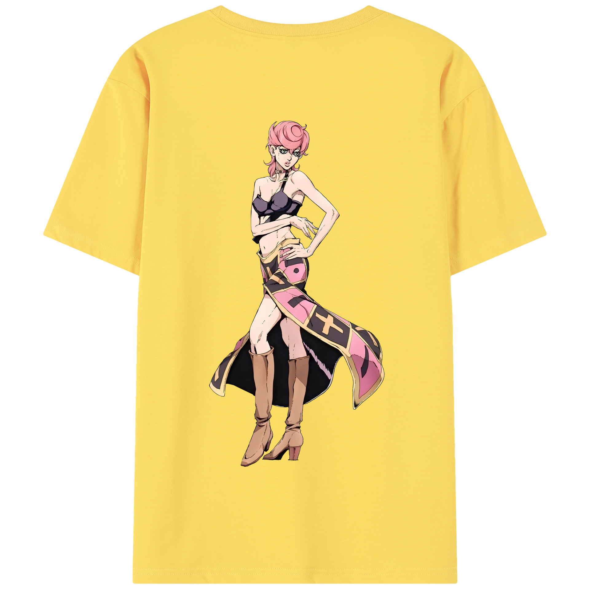 （画像用） ジョジョの奇妙な冒険 トリッシュ?ウナ JoJo's Bizarre Adventure Trish Una 綿100％半袖Tシャツ（背面プリント）