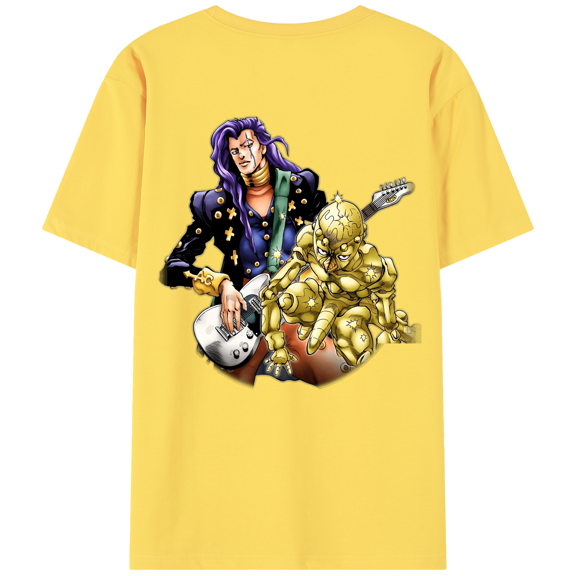 （画像用） ジョジョの奇妙な冒険 おといし あきら JoJo's Bizarre Adventure Akira Otoishi 綿100％半袖Tシャツ（背面プリント）