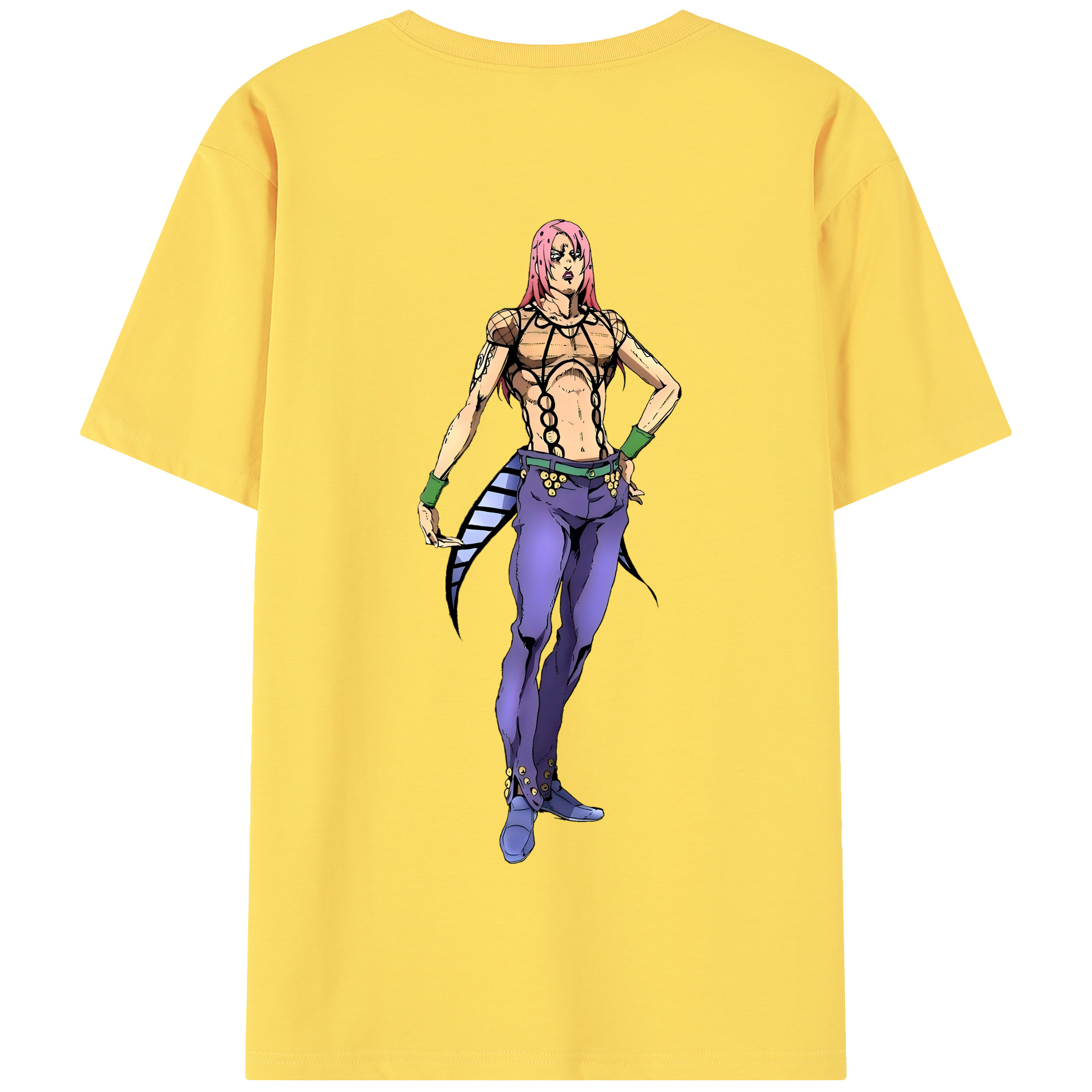 （画像用） ジョジョの奇妙な冒険 ビネガー?ドッピオ JoJo's Bizarre Adventure Vinegar Doppio 綿100％半袖Tシャツ（背面プリント）