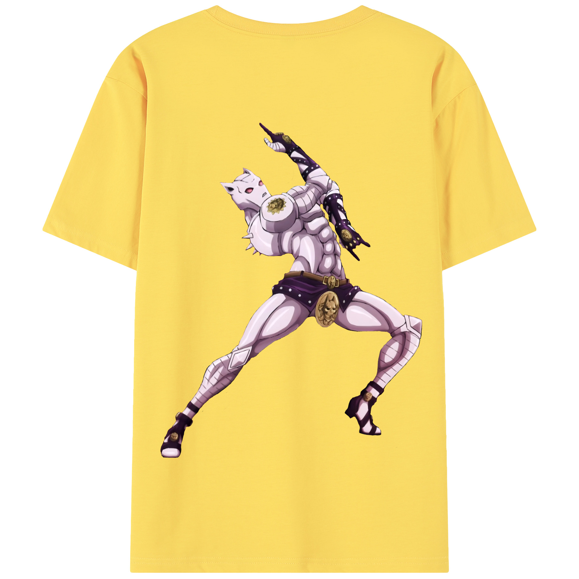 （画像用） ジョジョの奇妙な冒険 きら よしかげ JoJo's Bizarre Adventure Kira Yoshikage 綿100％半袖Tシャツ（背面プリント）
