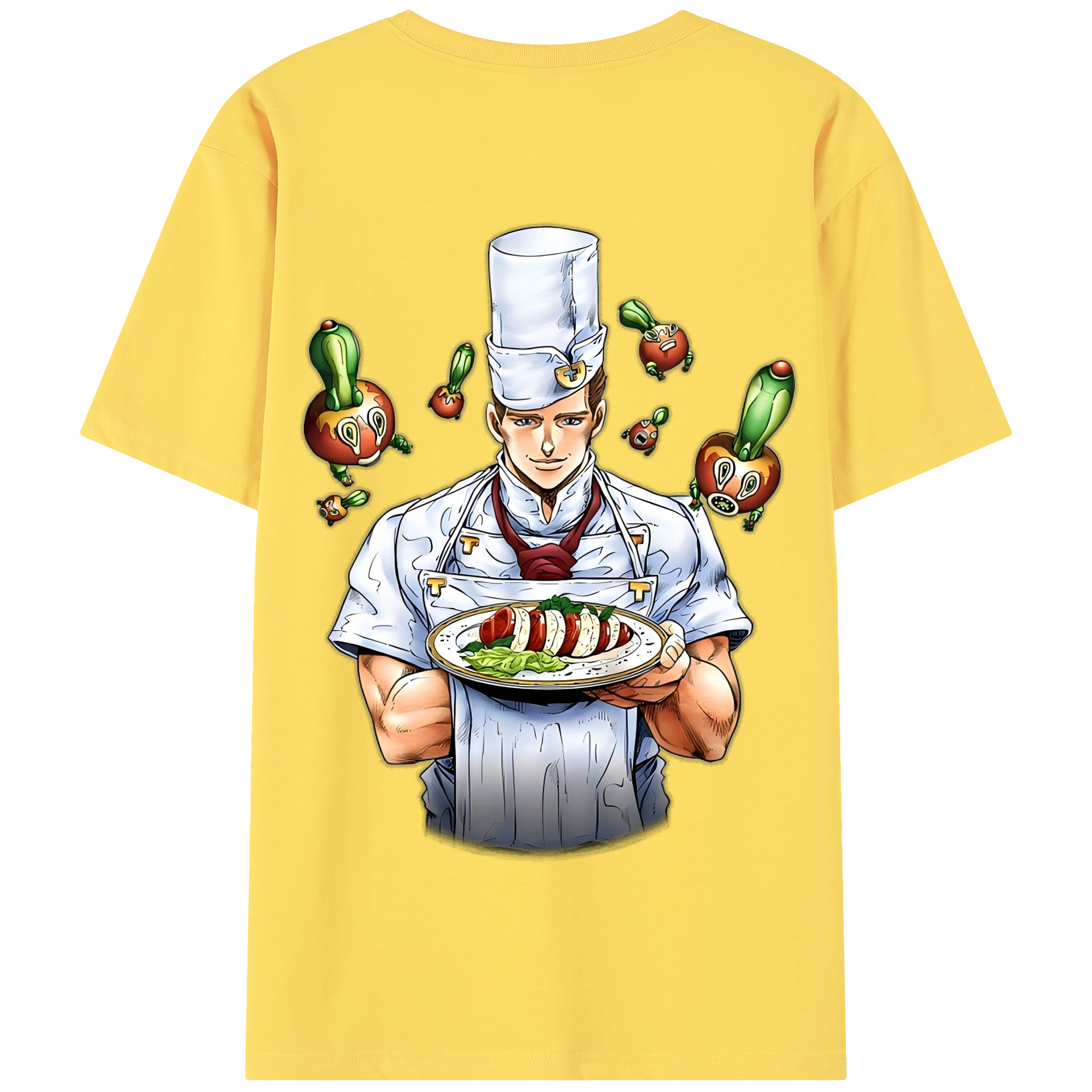 （画像用） ジョジョの奇妙な冒険 Tonio Trussardi JoJo's Bizarre Adventure トニオ?トラッサルディ 綿100％半袖Tシャツ（背面プリント）