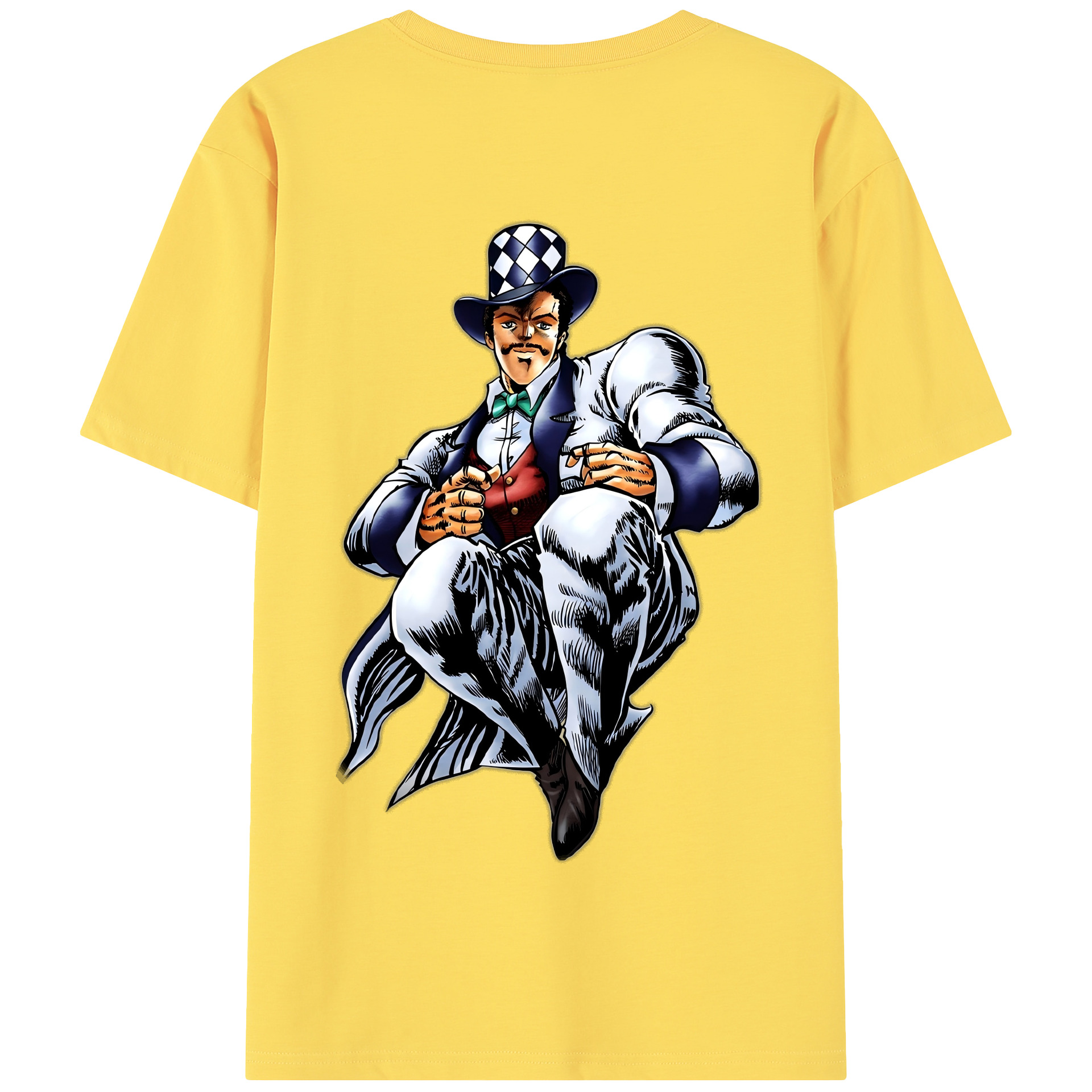 （画像用） ジョジョの奇妙な冒険 ウィル?アントニオ?ツェペリ JoJo's Bizarre Adventure Will Anthonio Zeppeli 綿100％半袖Tシャツ（背面プリント）