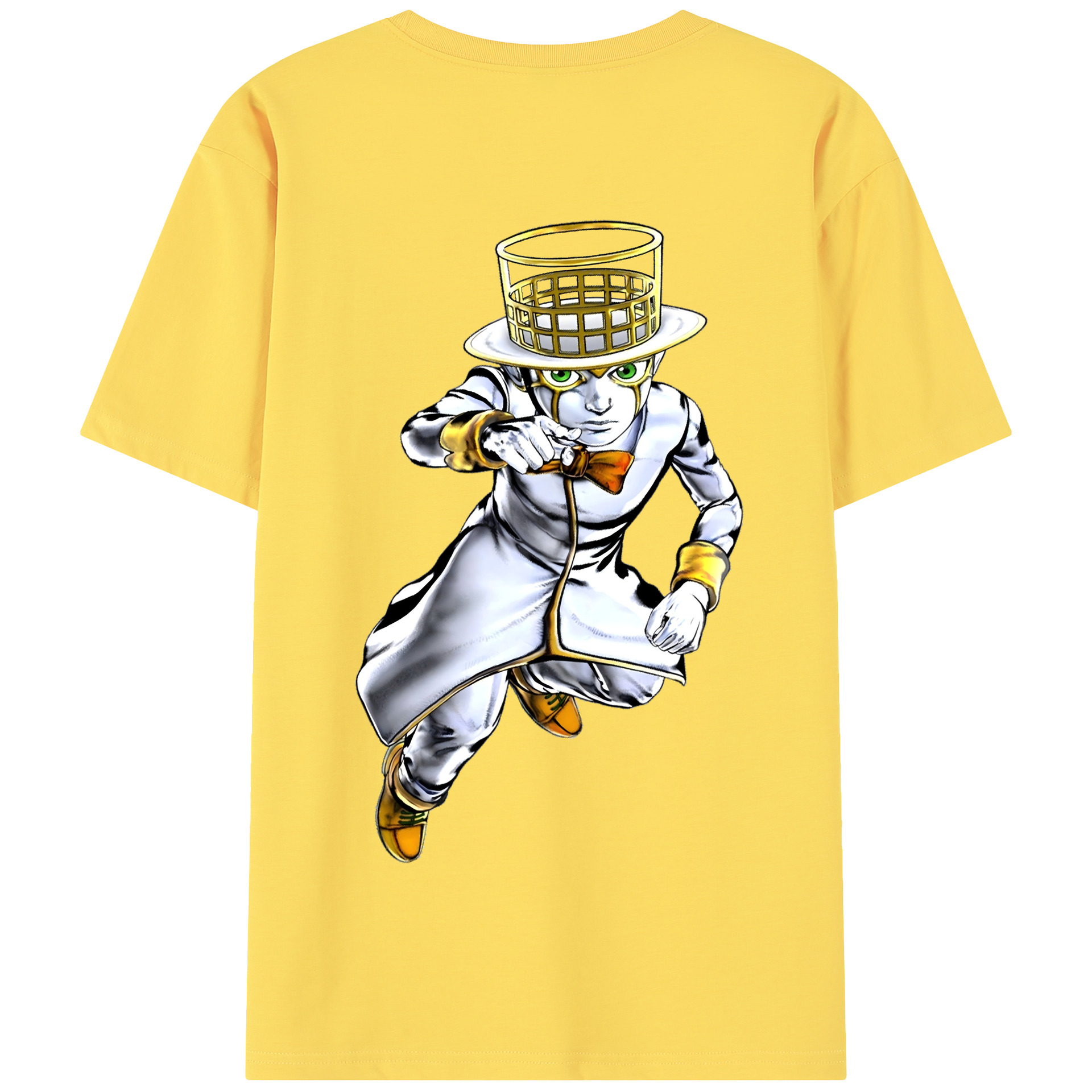 （画像用） ジョジョの奇妙な冒険 岸辺 露伴（きしべ ろはん） JoJo's Bizarre Adventure Rohan Kishibe 綿100％半袖Tシャツ（背面プリント）