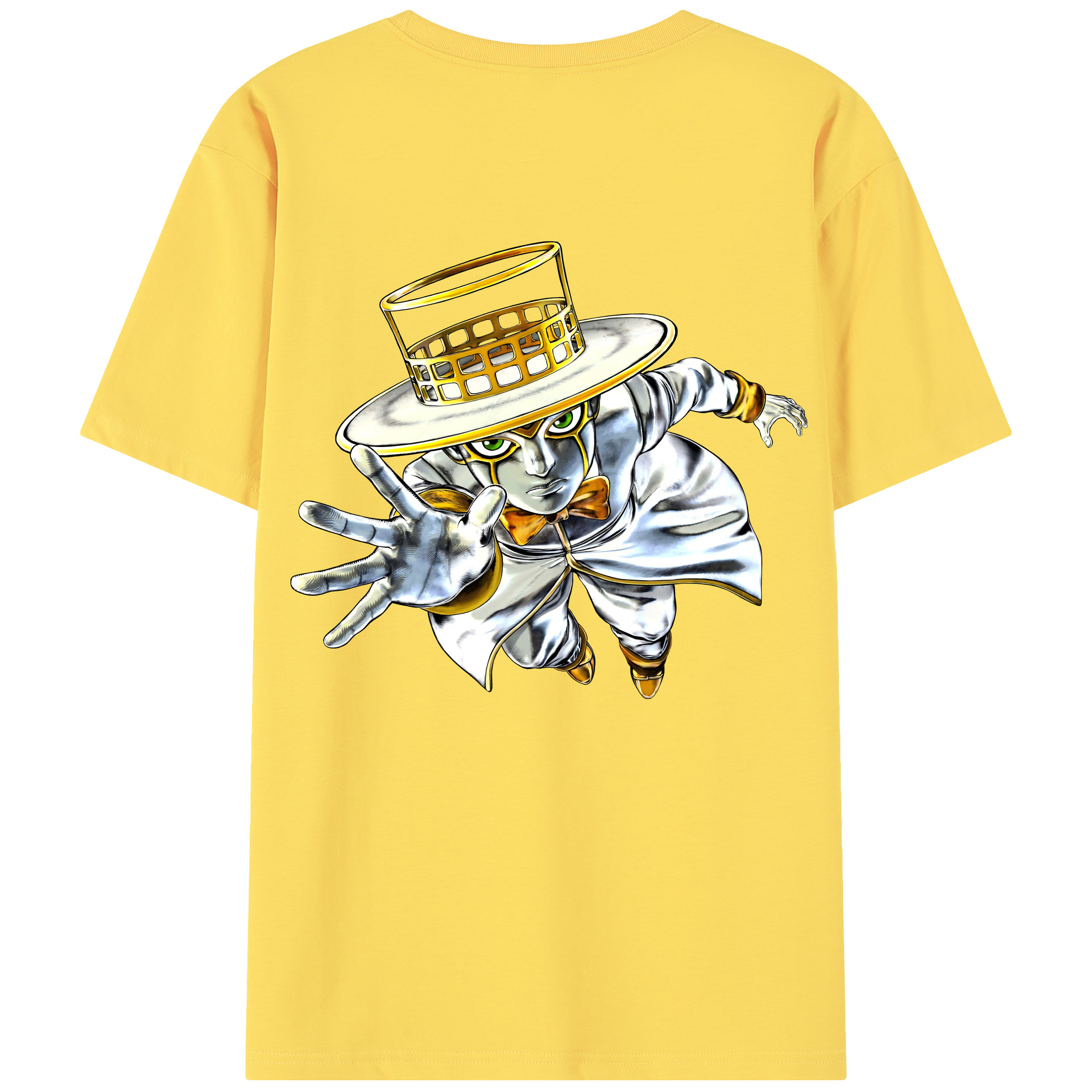 （画像用） ジョジョの奇妙な冒険 岸辺 露伴（きしべ ろはん） JoJo's Bizarre Adventure Rohan Kishibe 綿100％半袖Tシャツ（背面プリント）