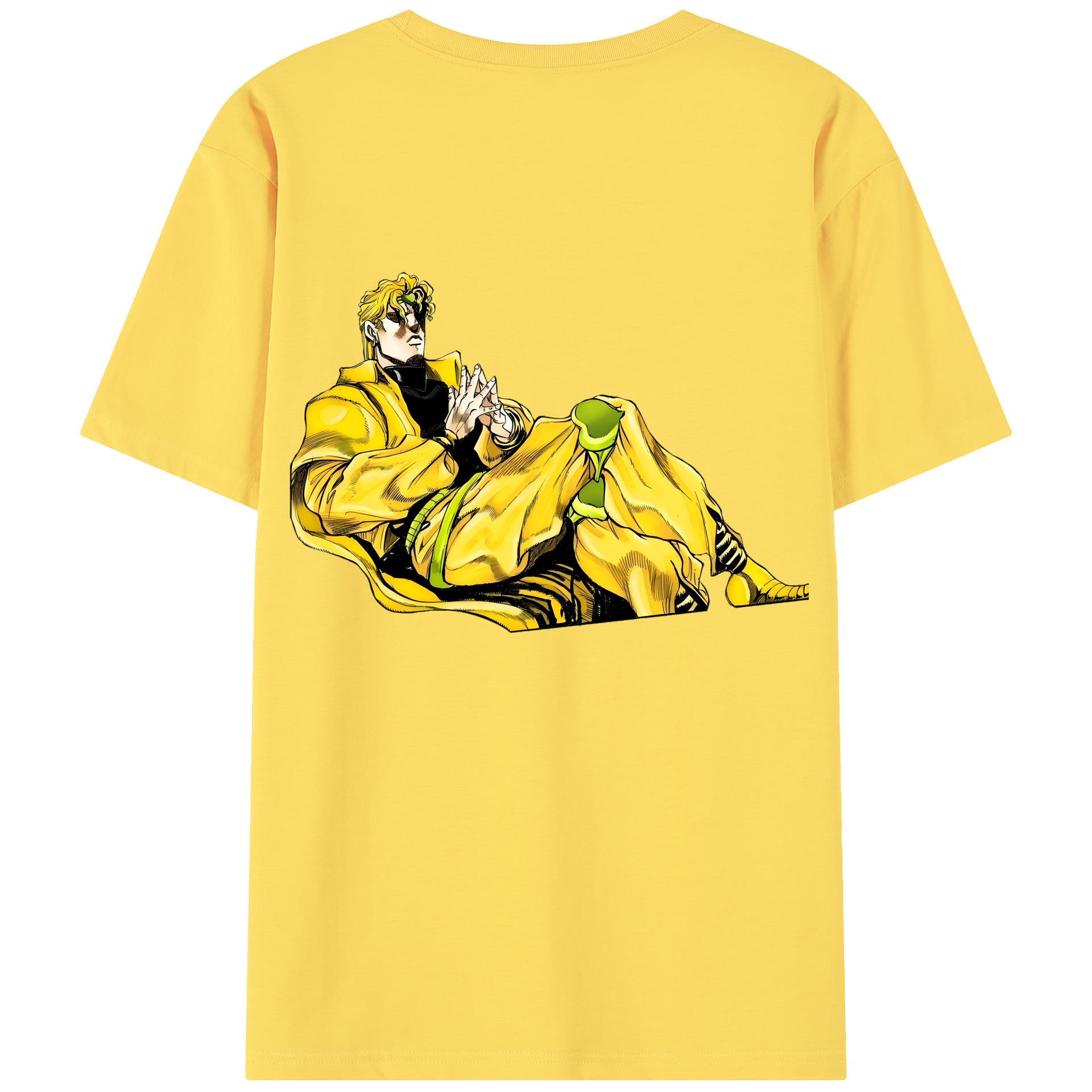 （画像用） ジョジョの奇妙な冒険 ディオ?ブランドー JoJo's Bizarre Adventure Dio Brando 綿100％半袖Tシャツ（背面プリント）